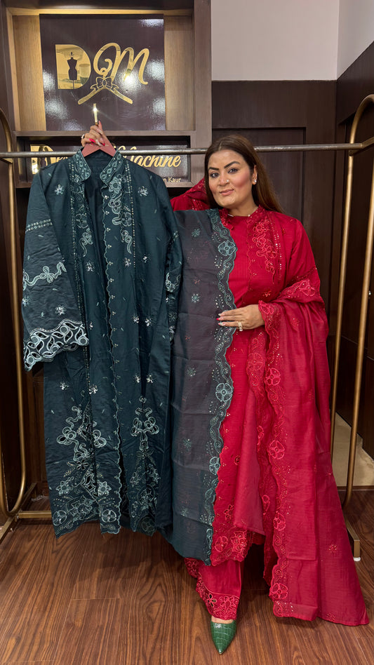 Yazira (Cotton 4 Piece Suit)