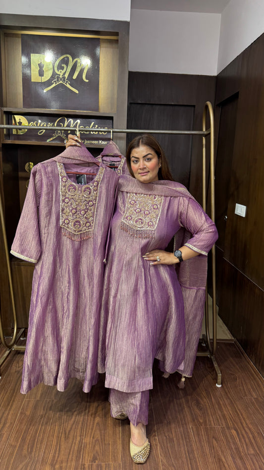 Rayna (Crush Tissue Anarkali Suit)