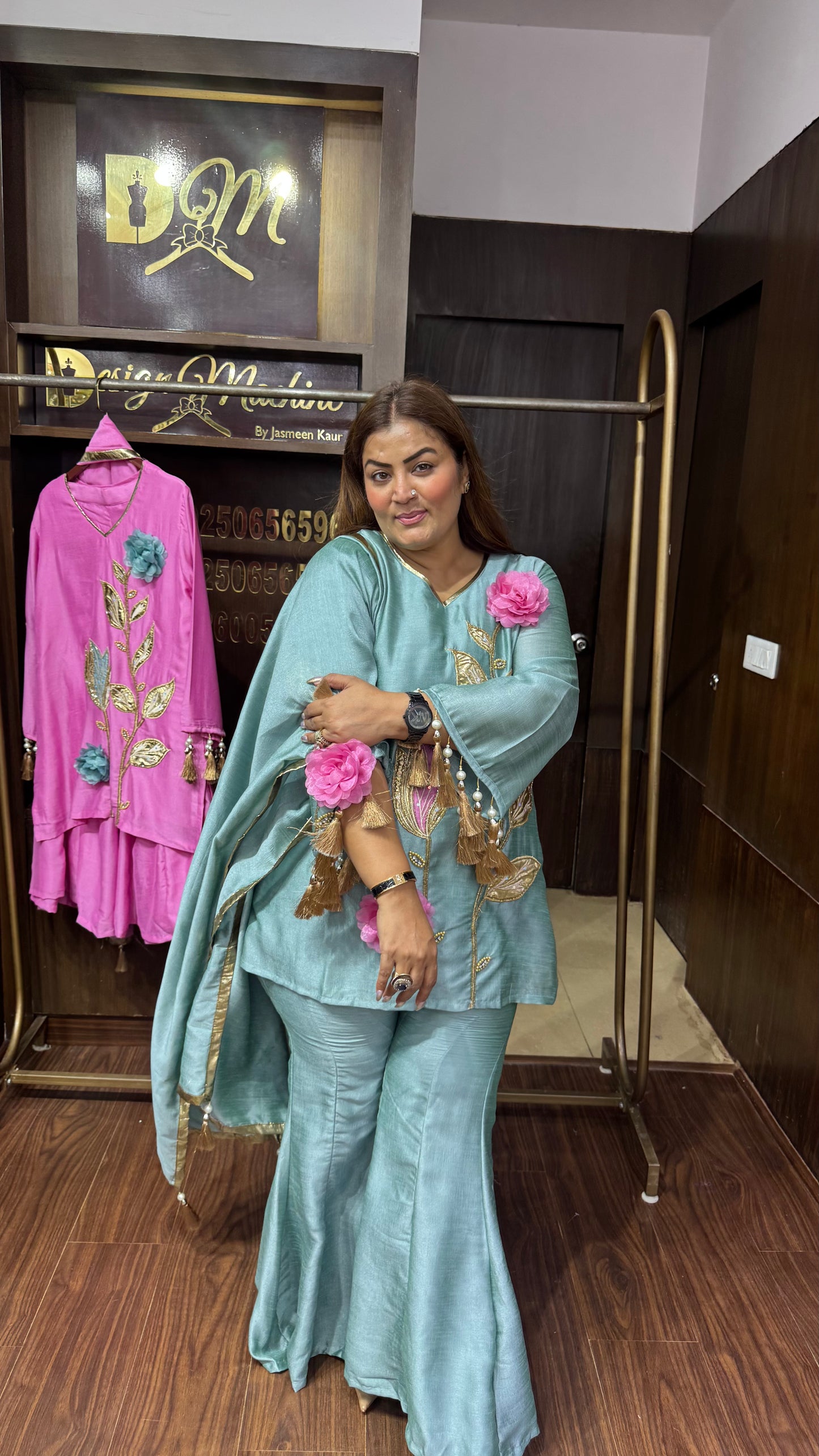 Aaina (Glass Tissue Sharara Suit)