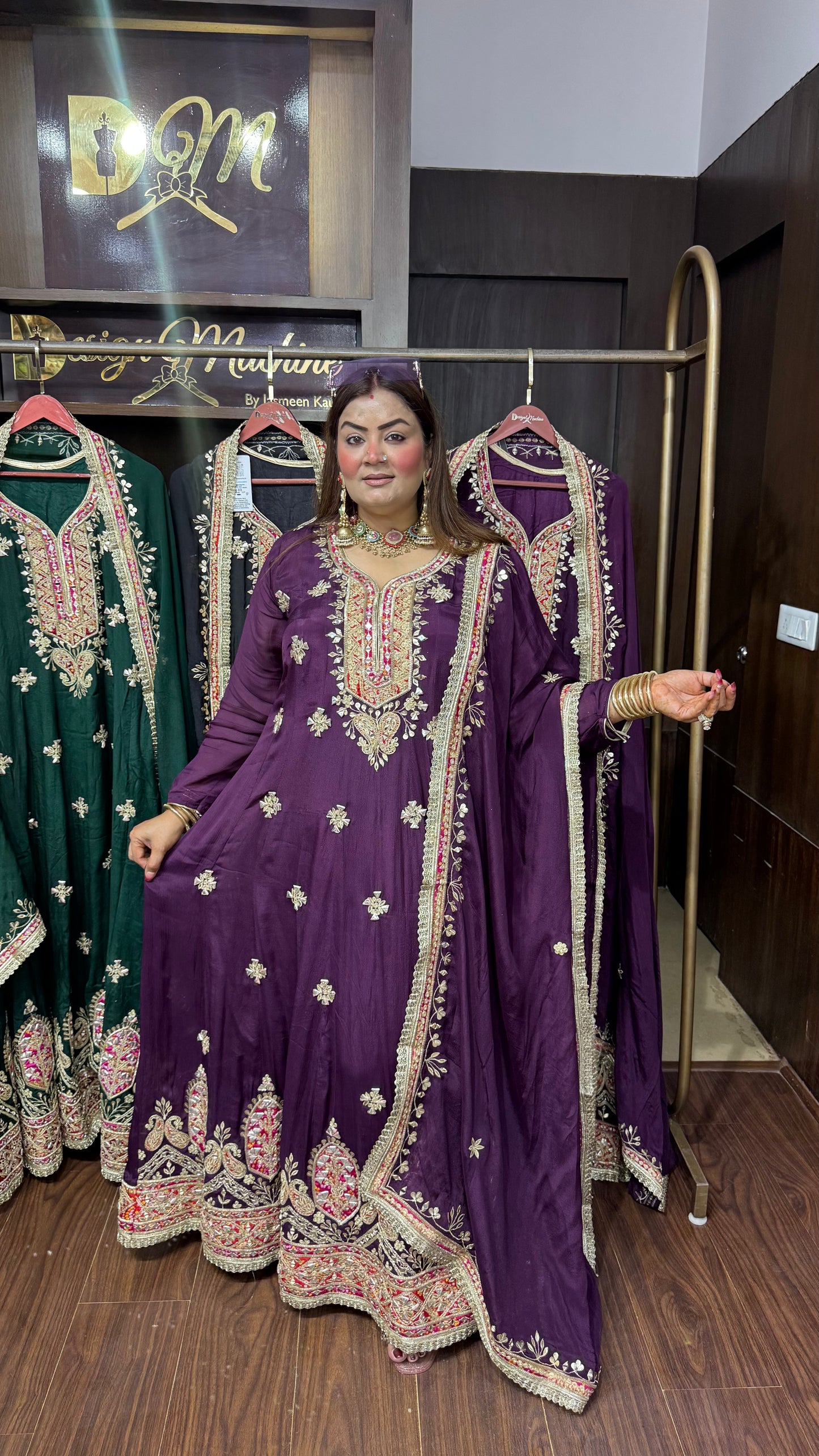 Zarevina Pure Chunon Anarkali Suit