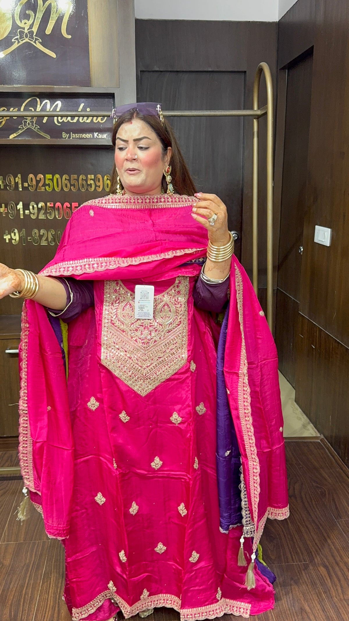 Zarelline Glass Tissue Unstitched Suit