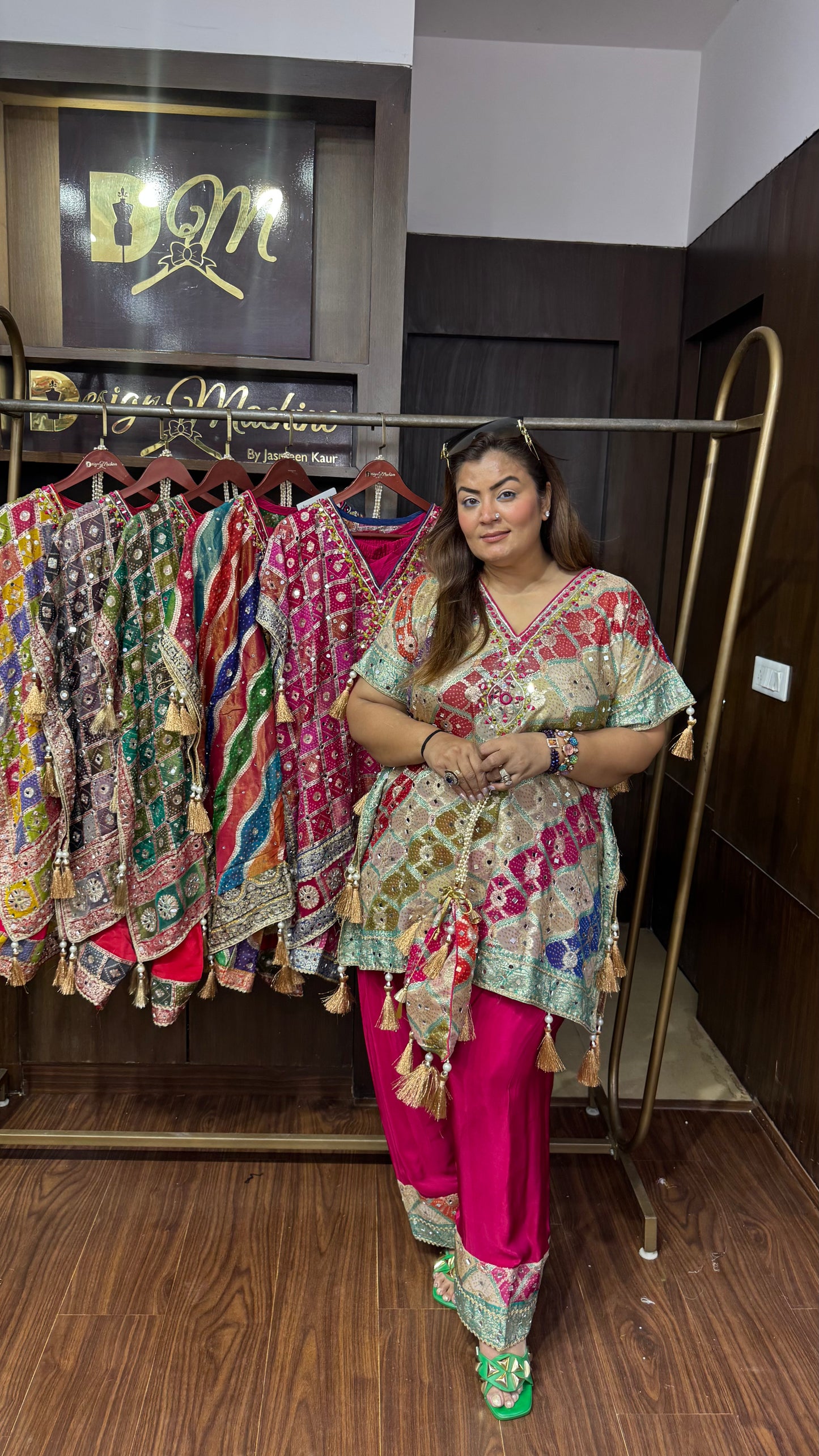 Zivelle Glass Tissue Short Kaftan Co-ord Set