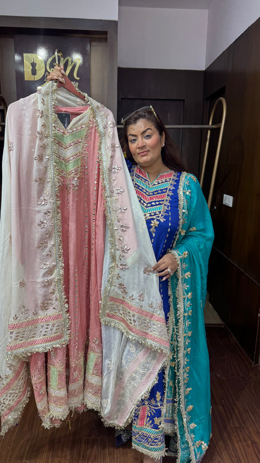Meher Pure Chinon Anarkali Suit