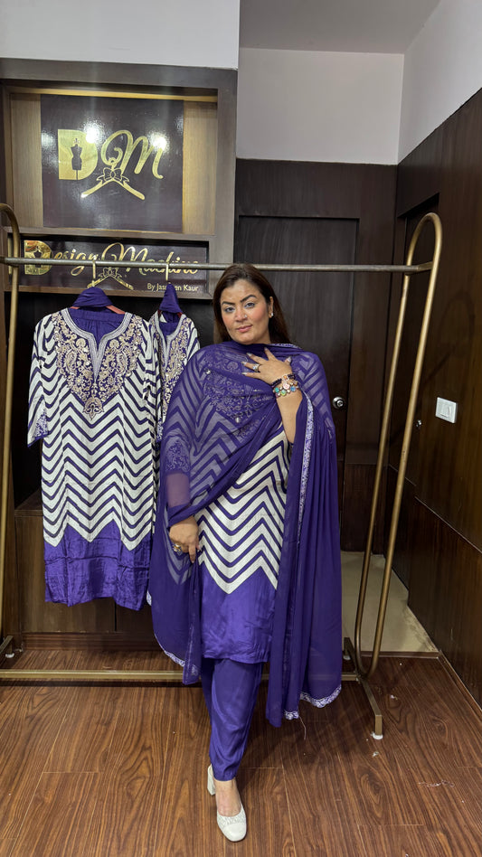Elara Pure Crepe Suit