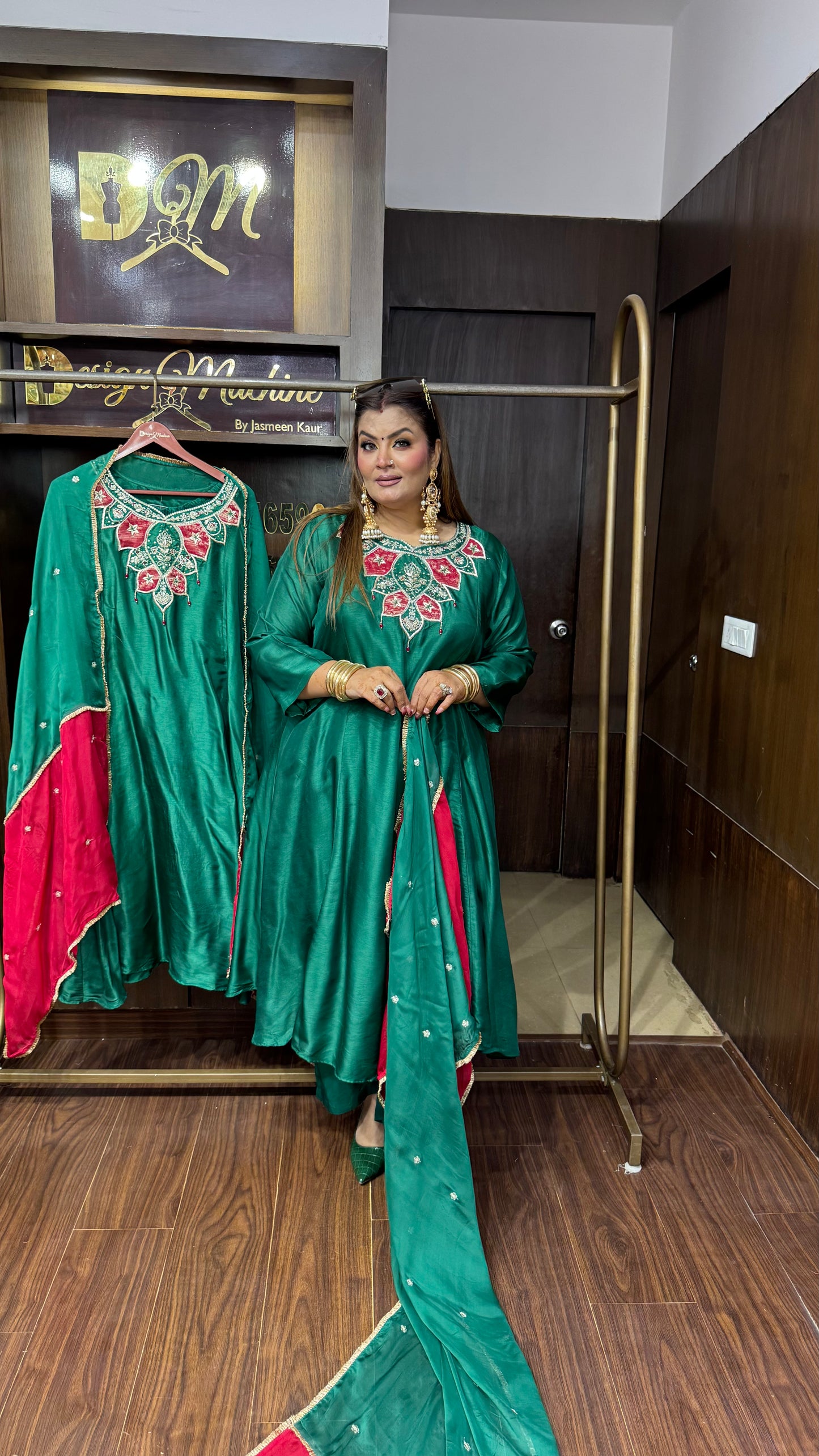 Zivelle Pure Silk Anarkali Suit