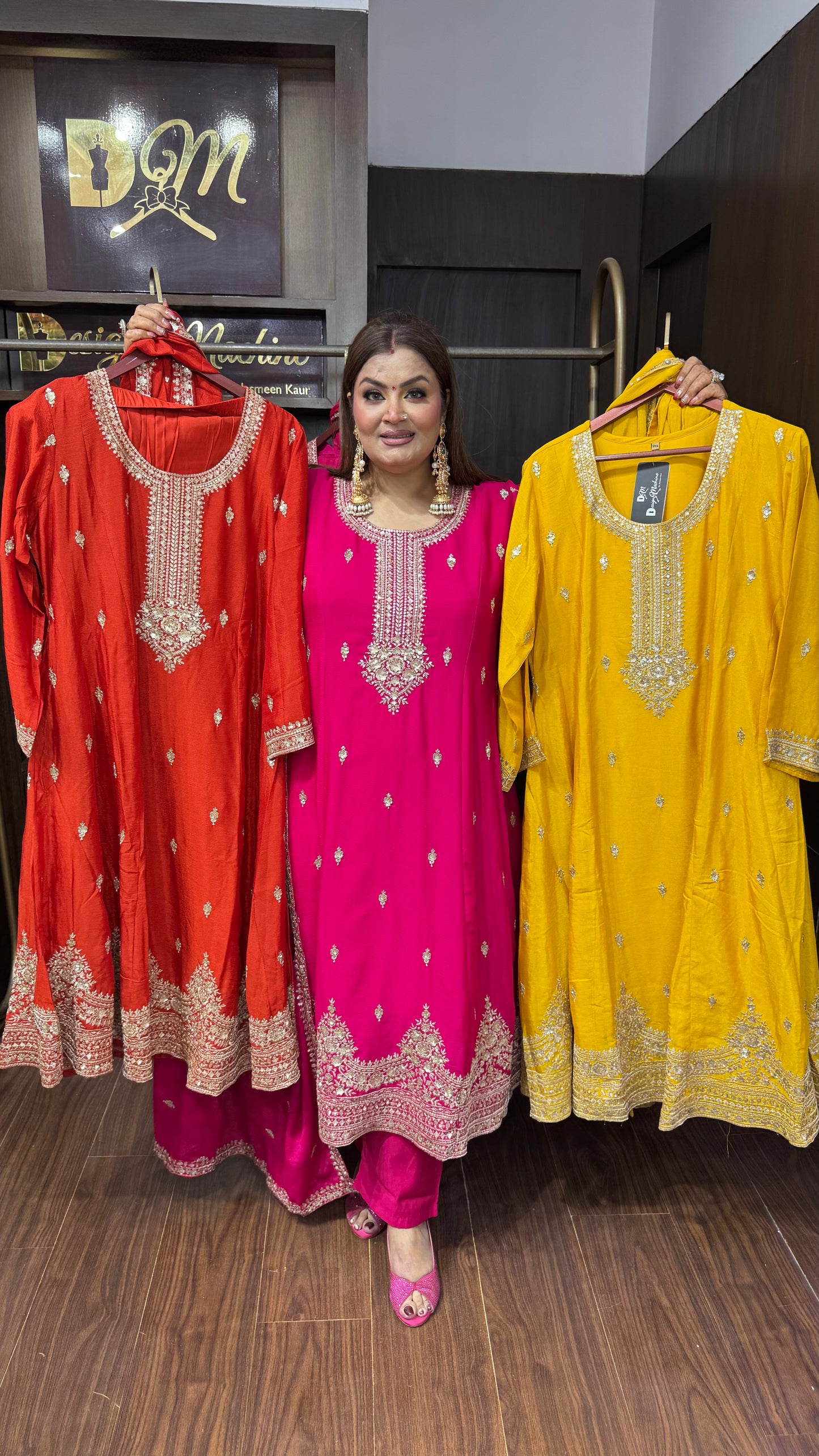 Reyanshi Pure Chunon Crepe Anarkali Suit