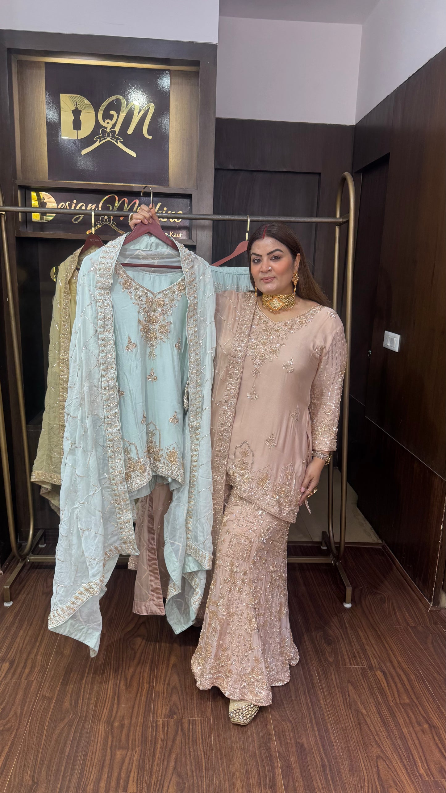 Arvella (Glass Tissue Sharara Suit)