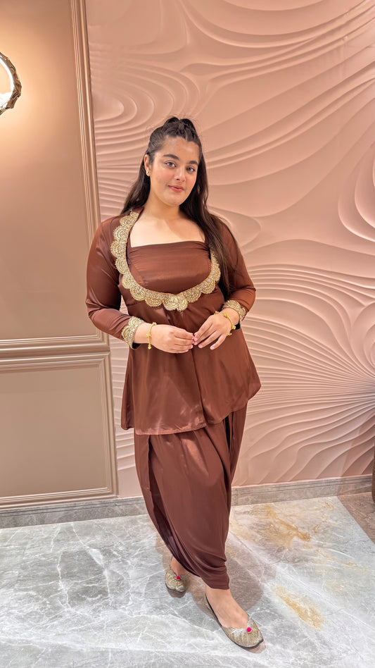 Velora (Pure Crepe Harem Pant Designer Cordset)