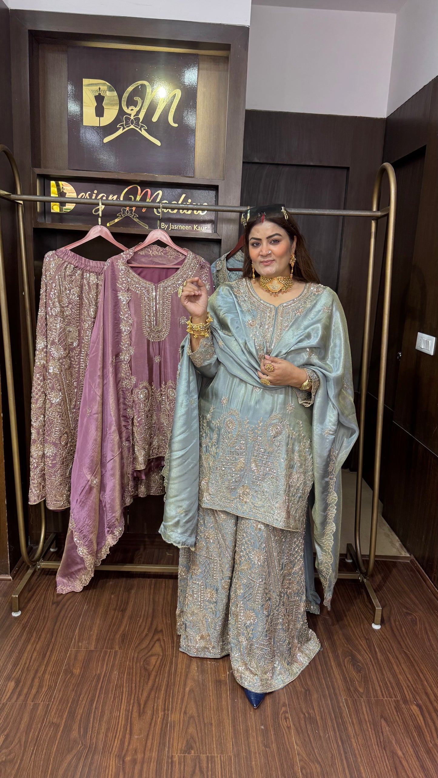 Aurielle (Glass Tissue Sharara Suit)