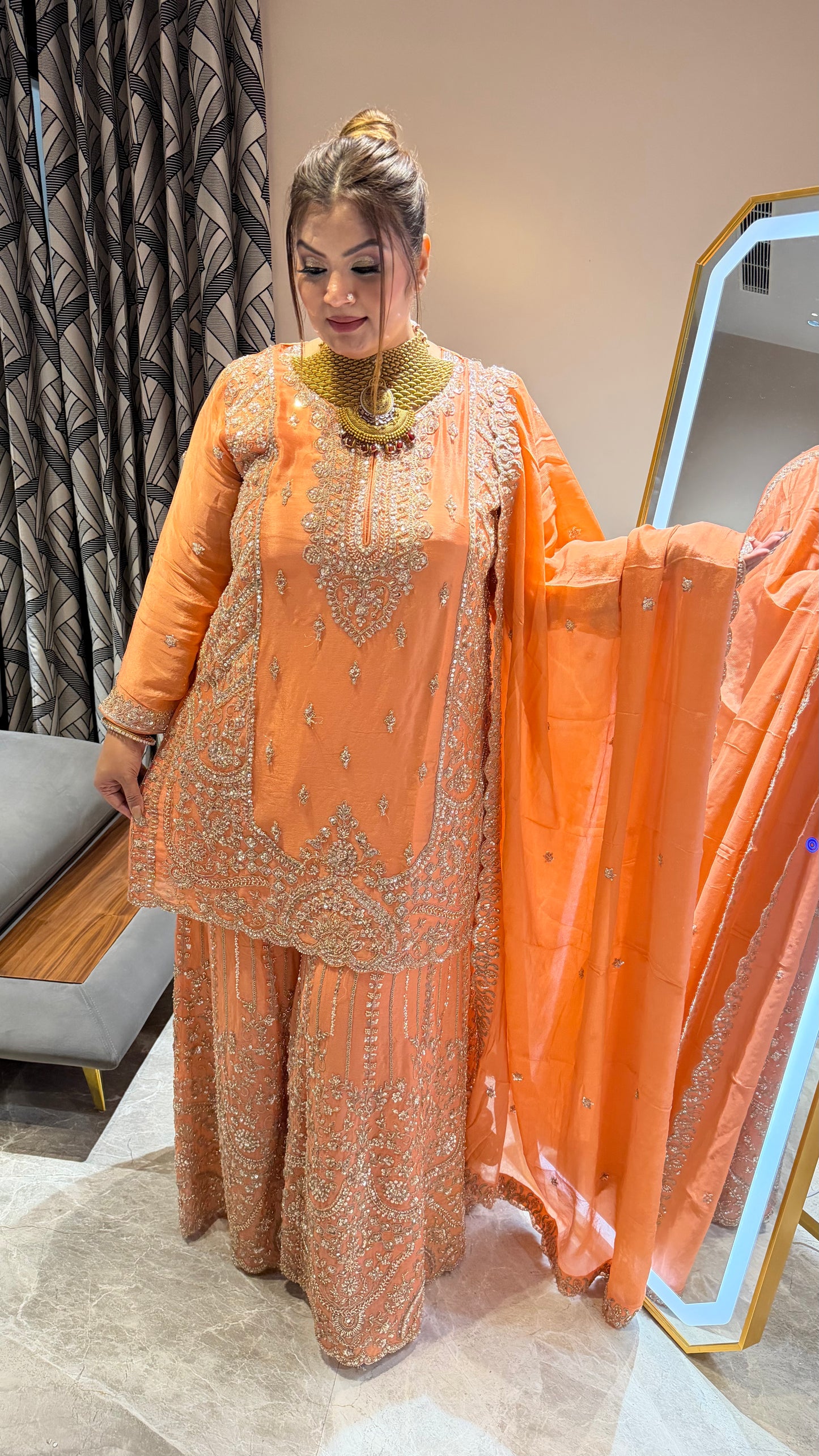 Aabira Pure Crepe Ready Made