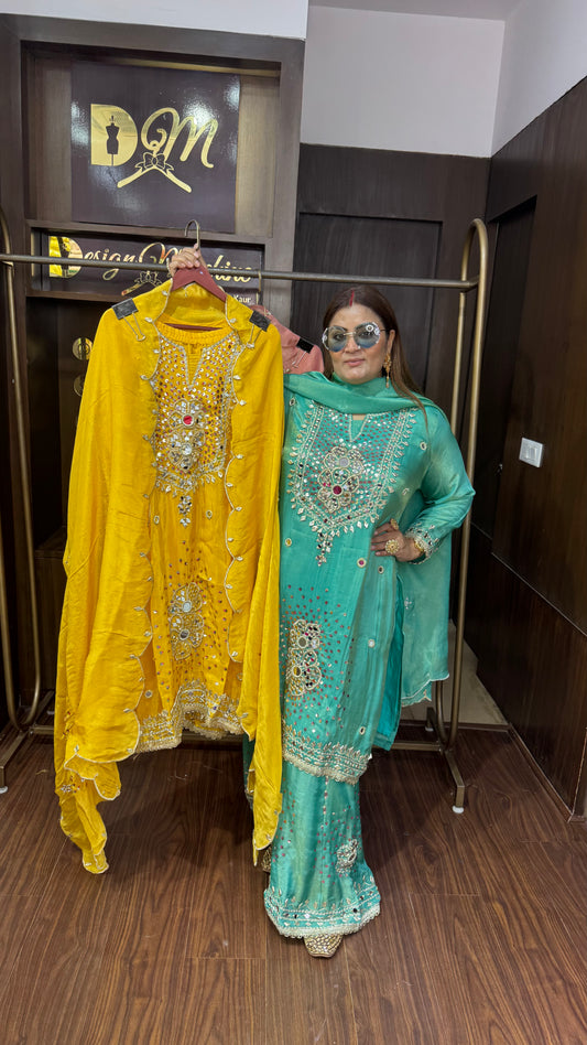 Virelle (Glass Tissue Sharara Suit)