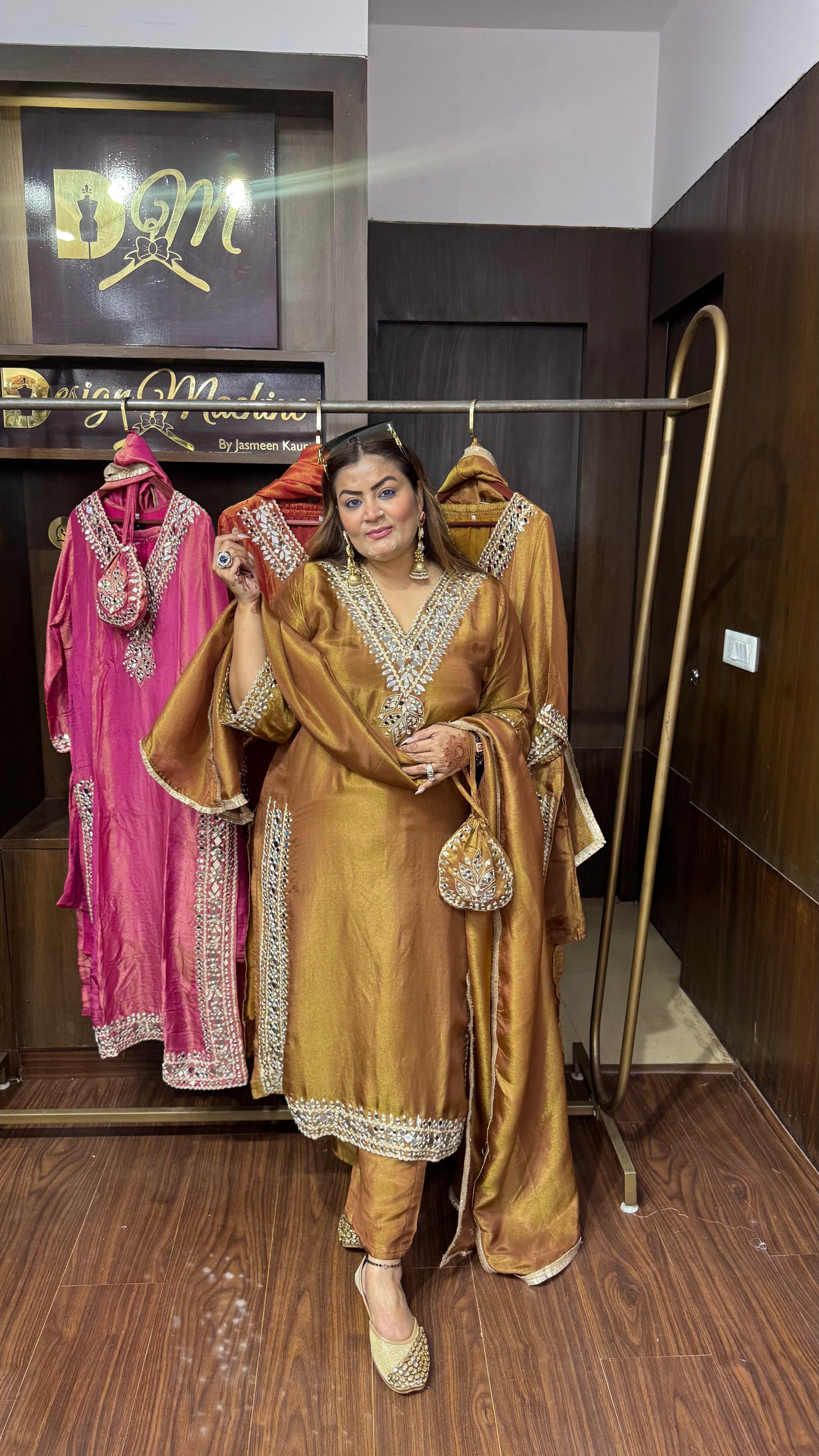 Meher Glass Tissue Phiran Suit with Dupatta