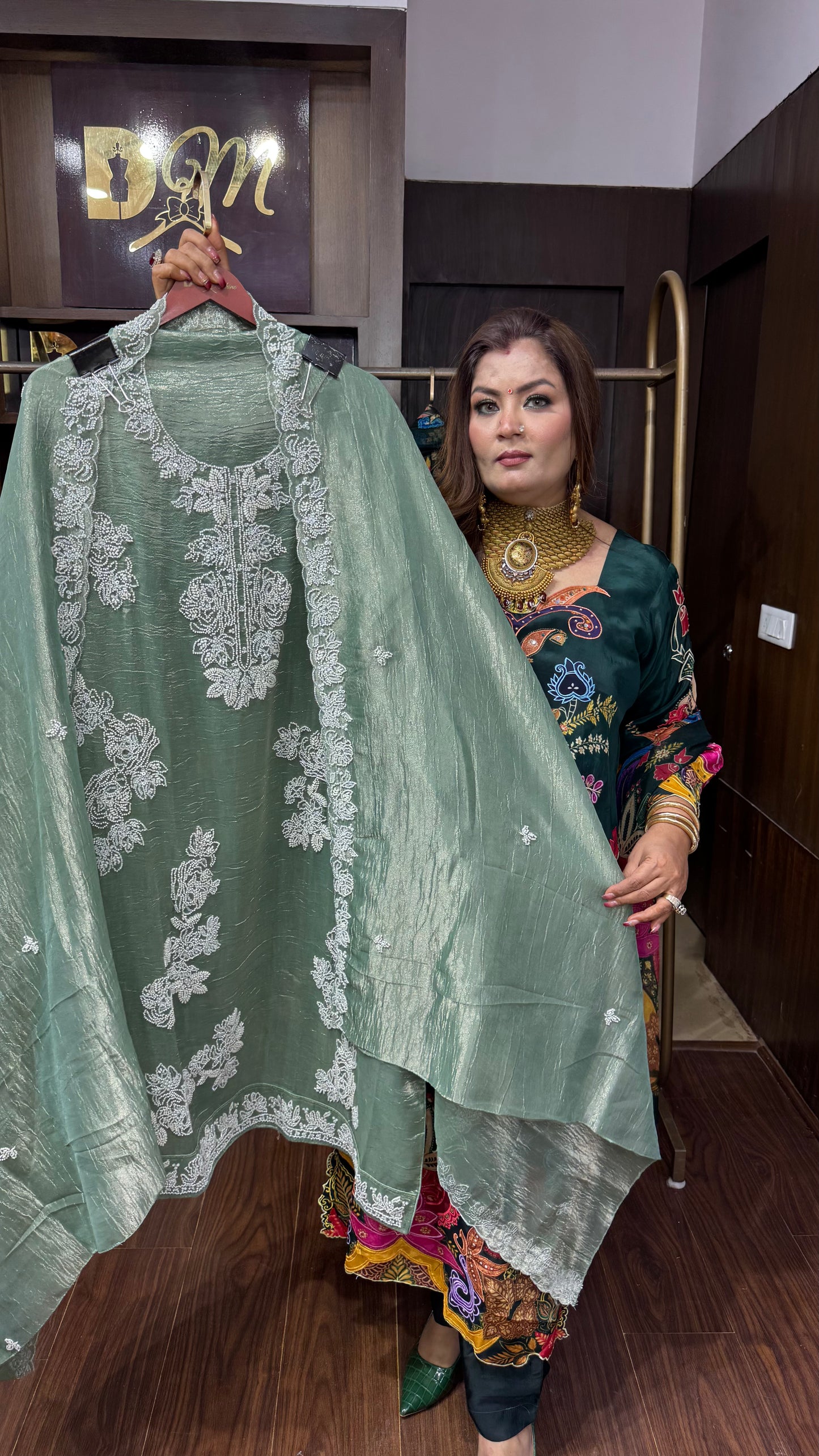 Elowen Glass Tissue Unstitched Suit