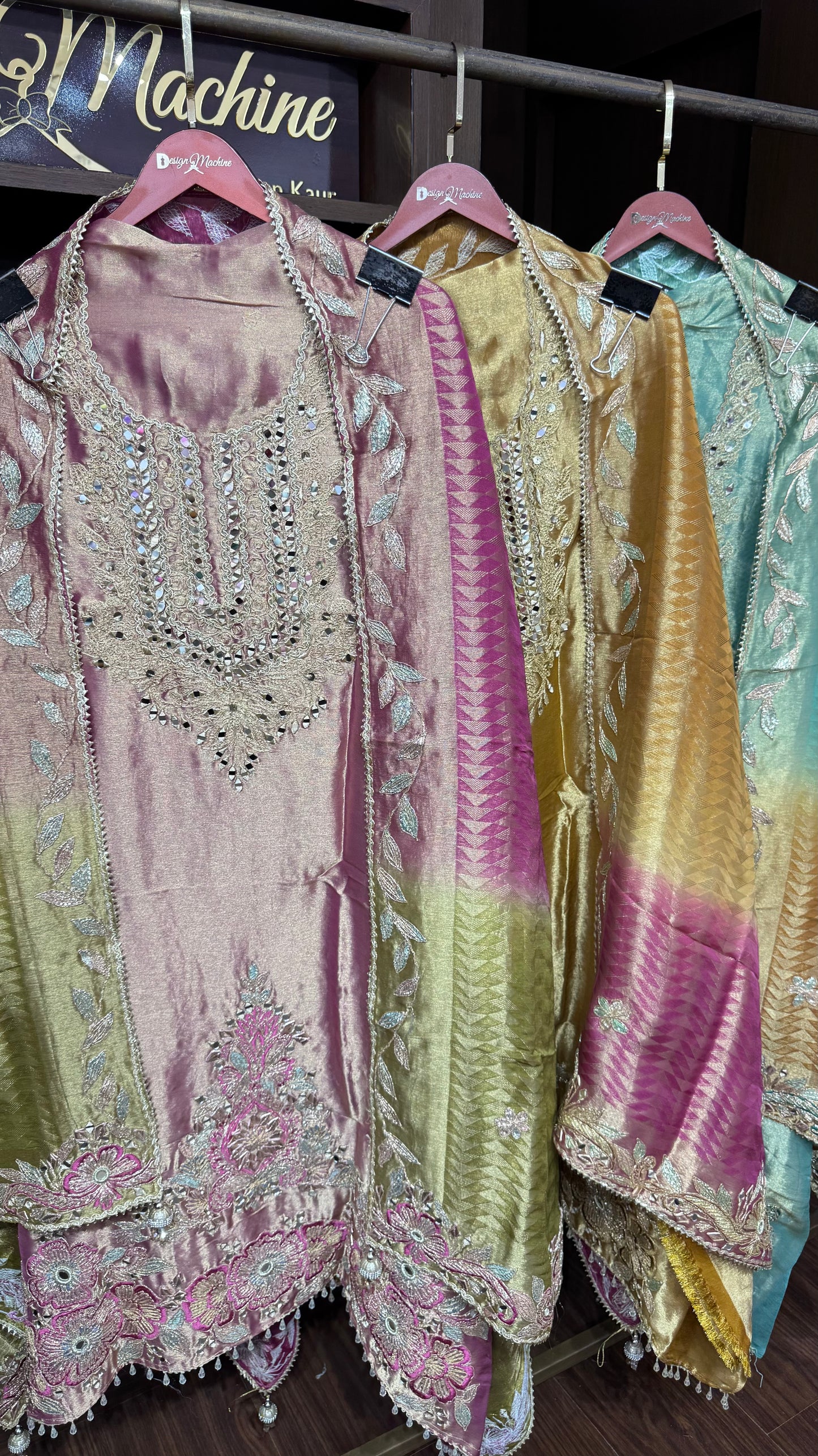 Zivara Glass Tissue Unstitched Suit