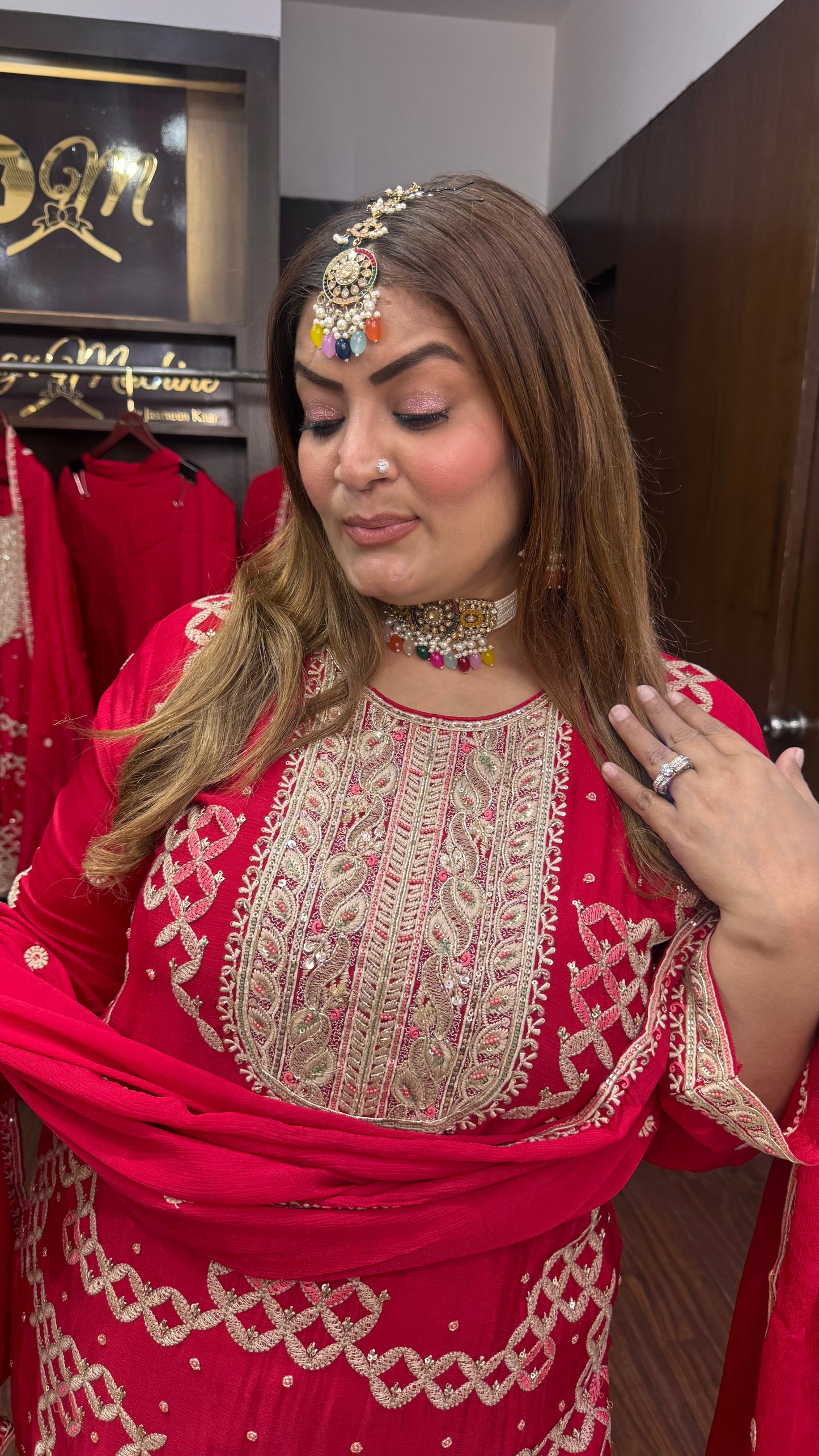 Elmira (Chinnon Crepe Sharara Suit)