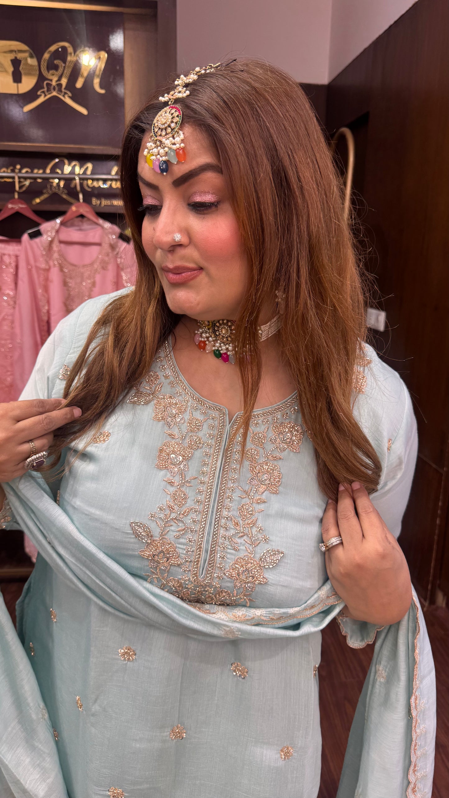 Yavira (Mal Chanderi Fabric Sharara Suit)