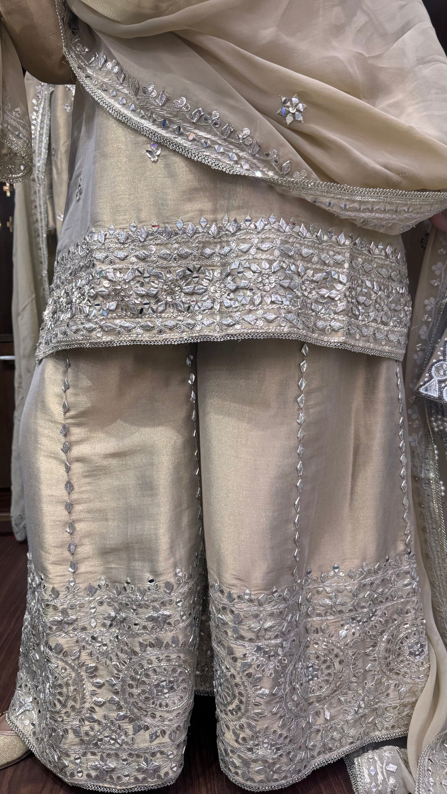 Velmira (Ziraf Tissue Fabric Sharara Suit)