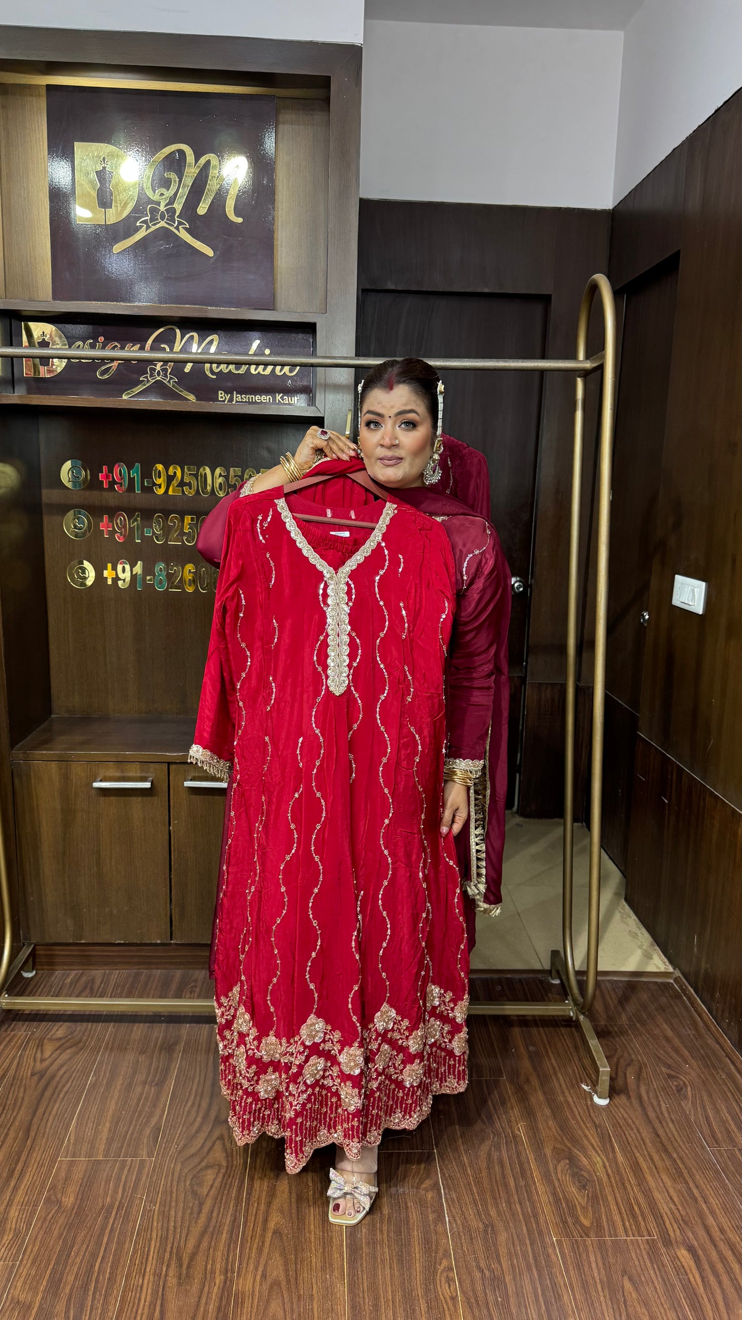 Elara Pure Crepe Anarkali Suit