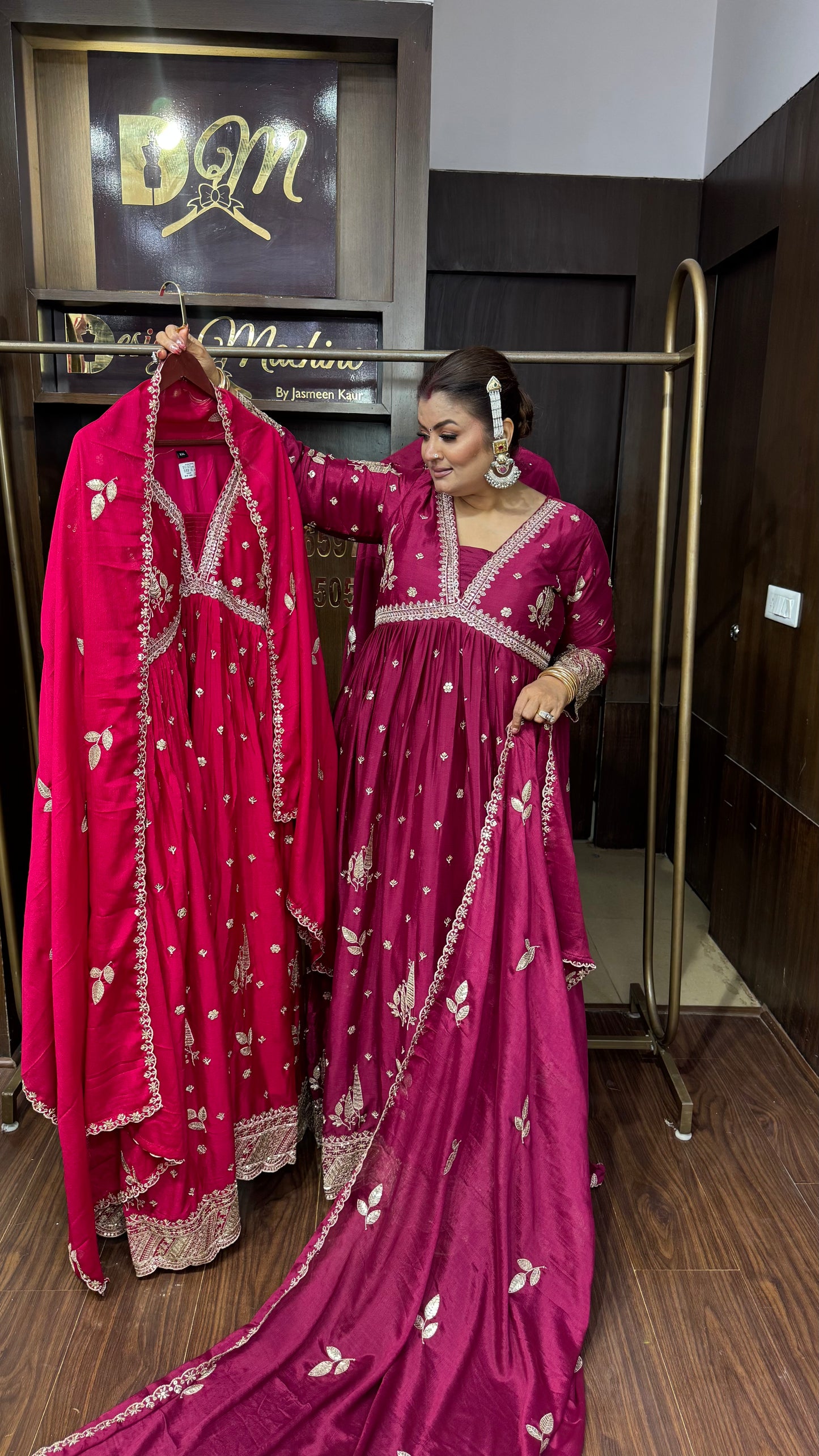 Meher Pure Chunon Crepe Anarkali Suit