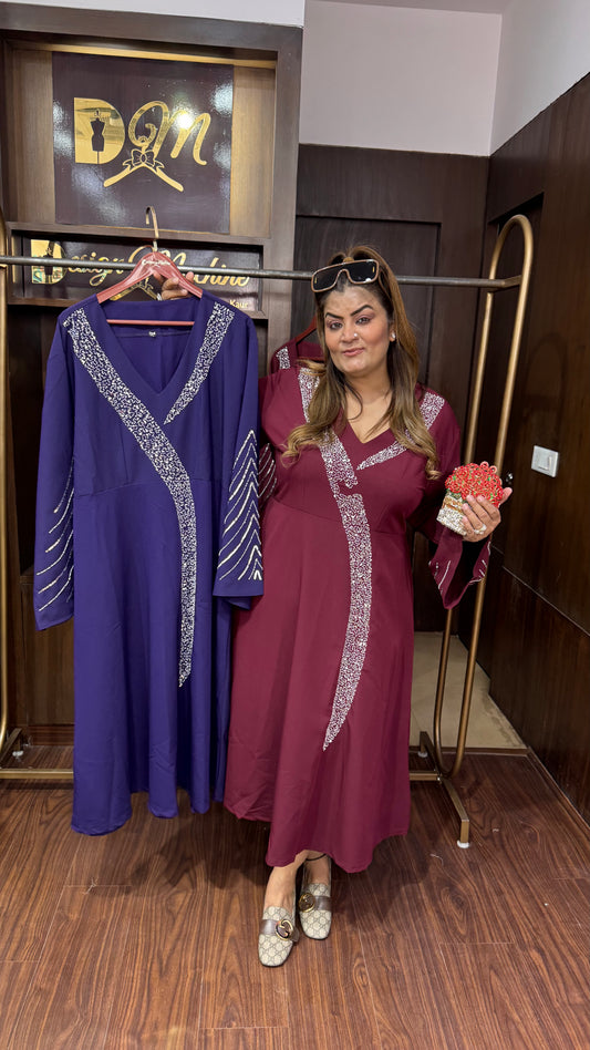 Zyvira (Banana Crepe Fabric Dress)