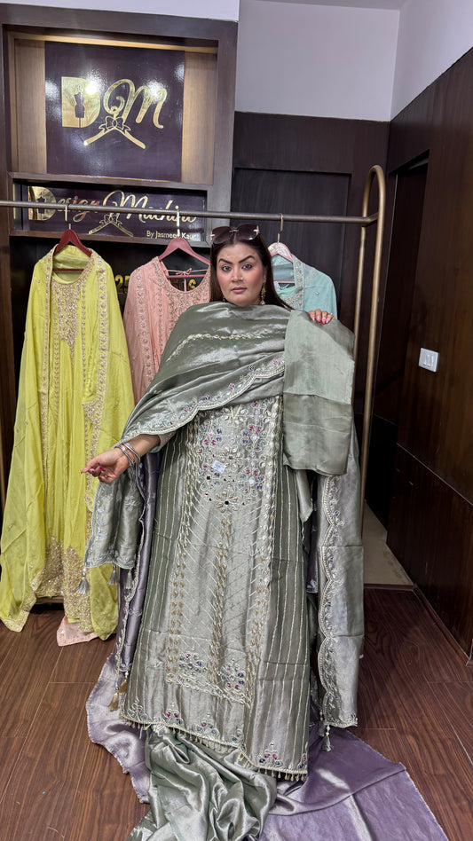 Zivara Ziraff Tissue Unstitched Suit
