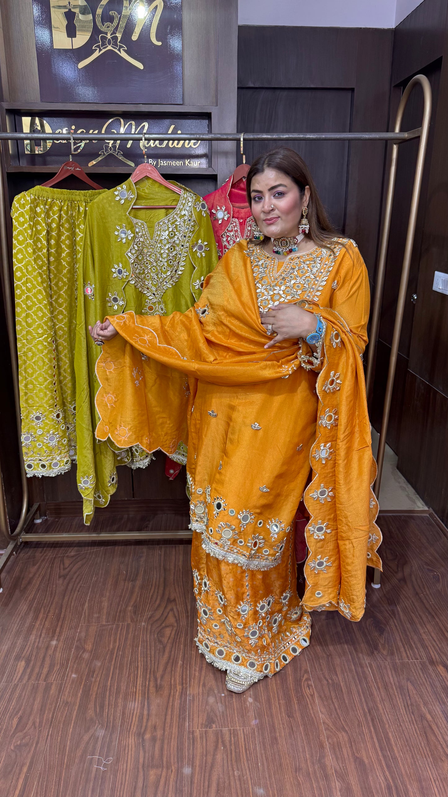 Noor Mahal Glass Tissue Sharara Suit