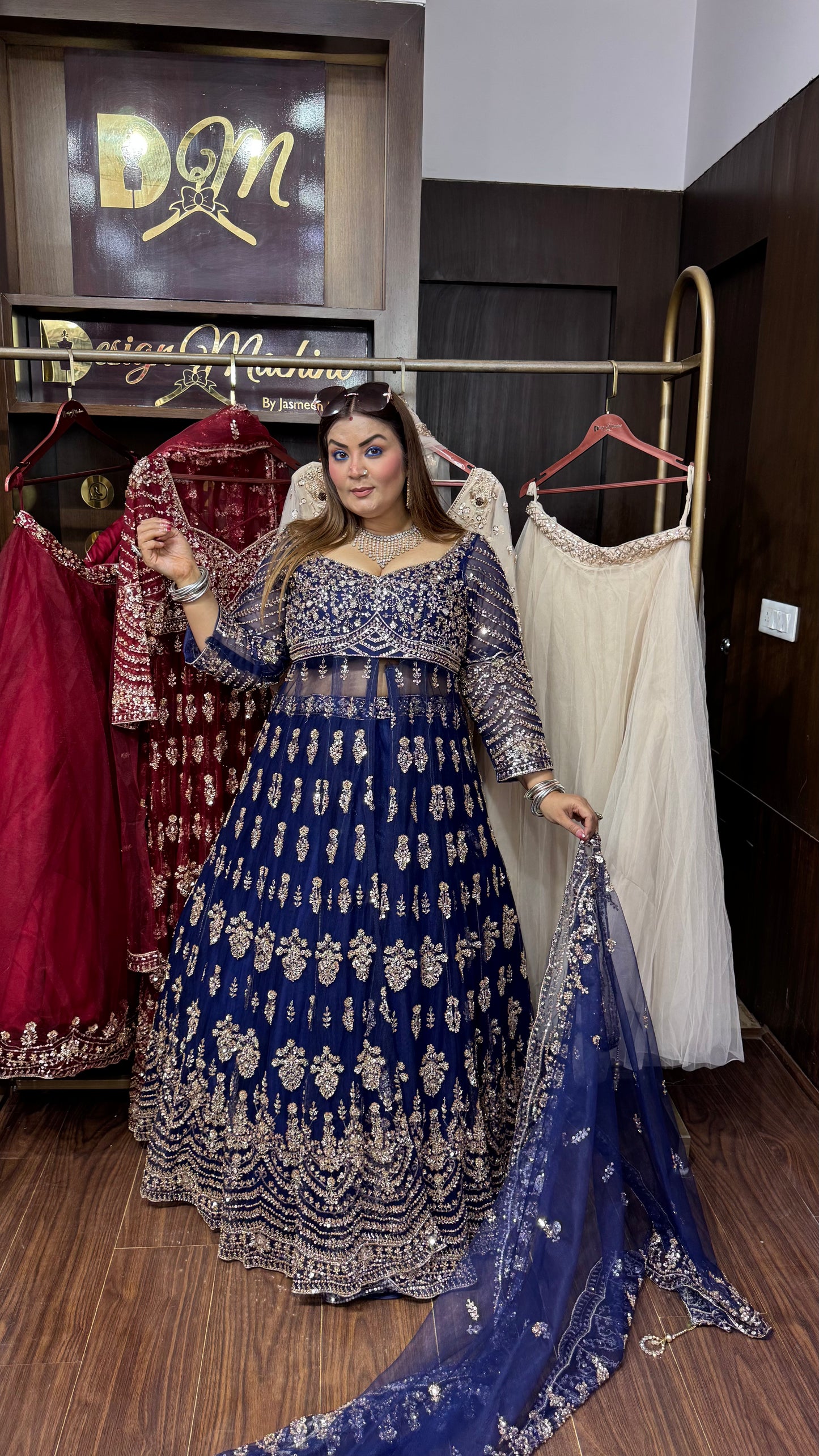 Reyana Net Lehenga with Jacket Set