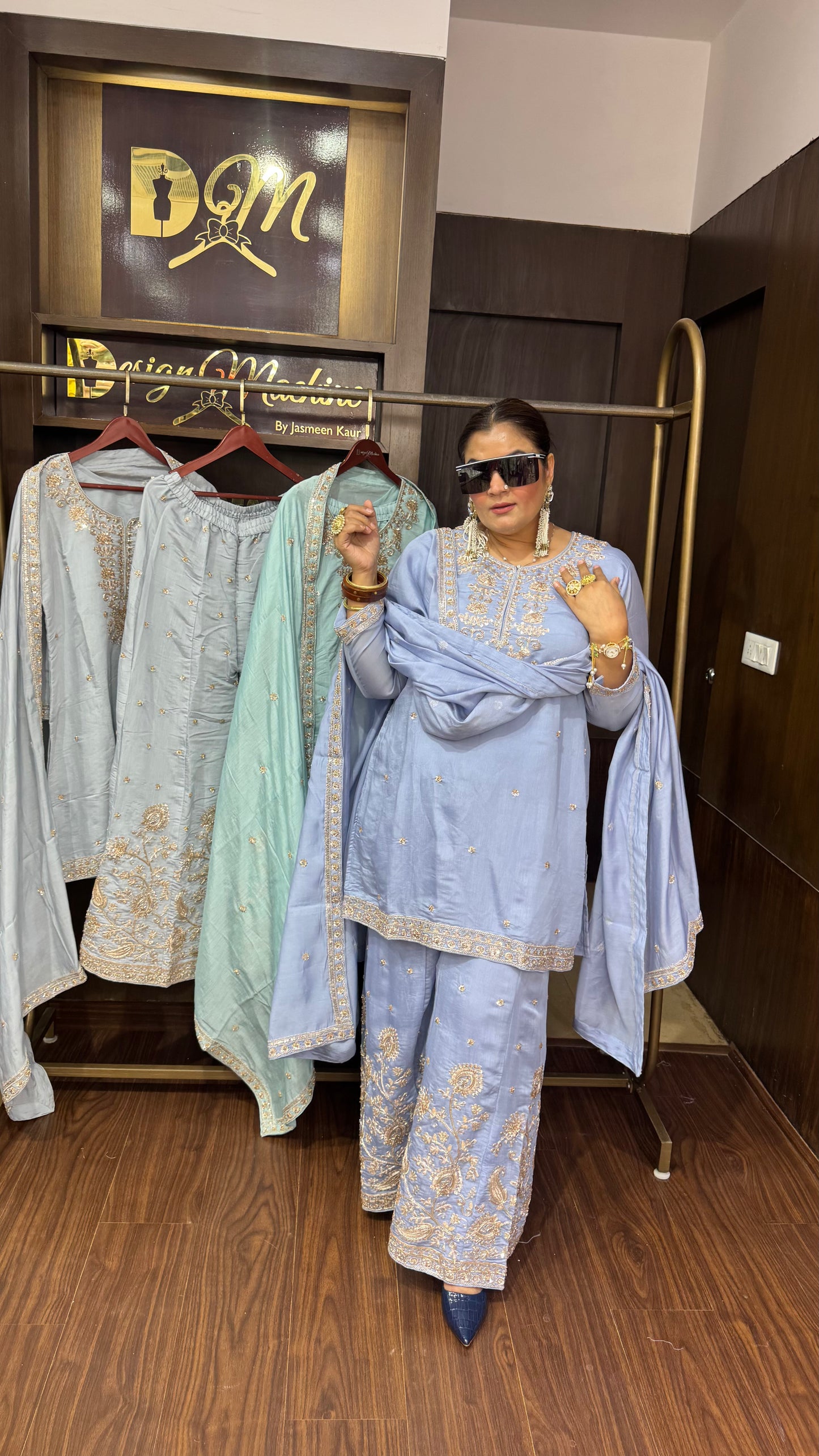 Riya (Glass Tissue Sharara Suit)