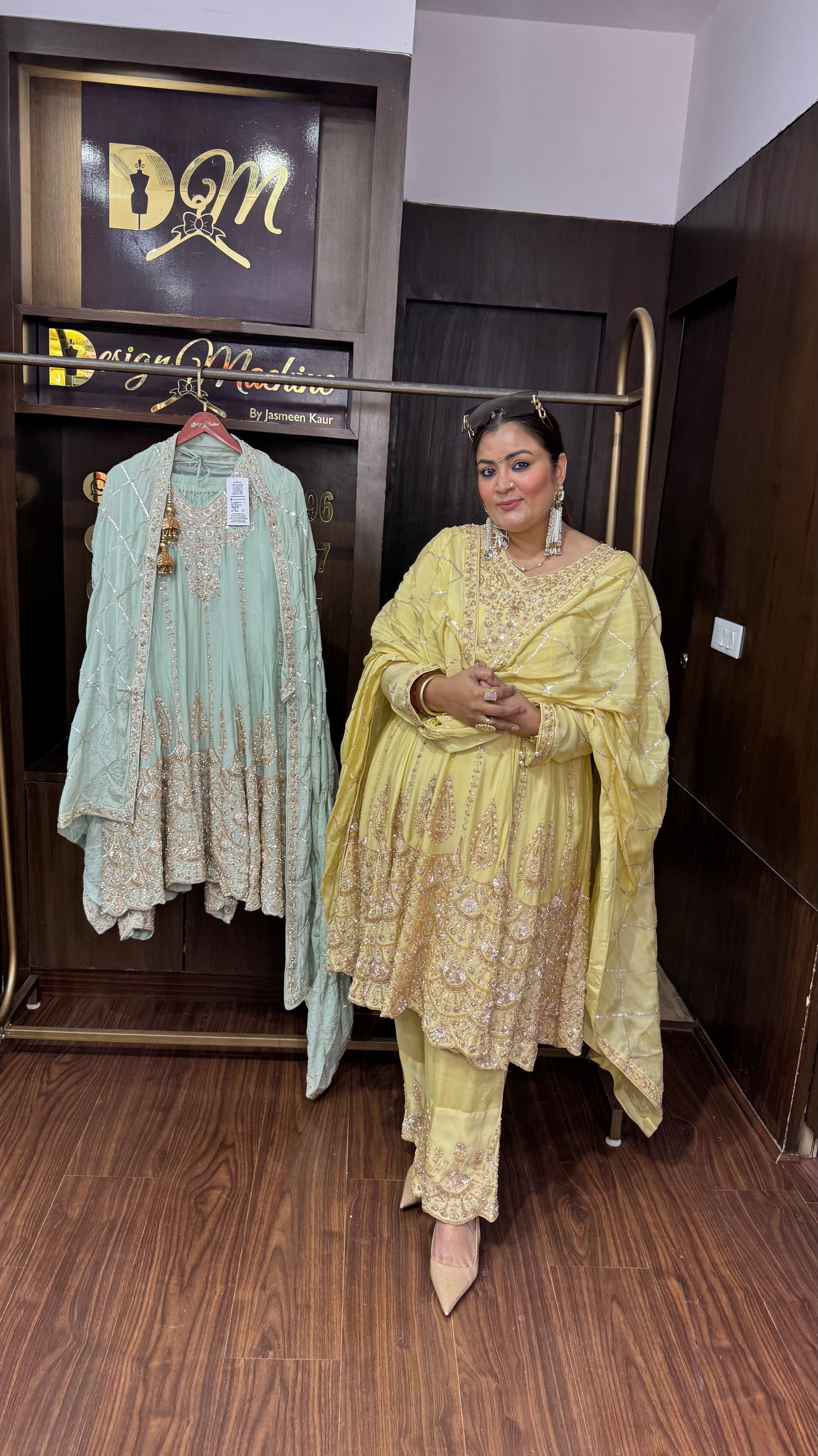 Glass Tissue Anarkali Suit