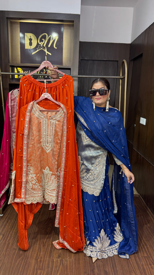 Glass Tissue Sharara Suit