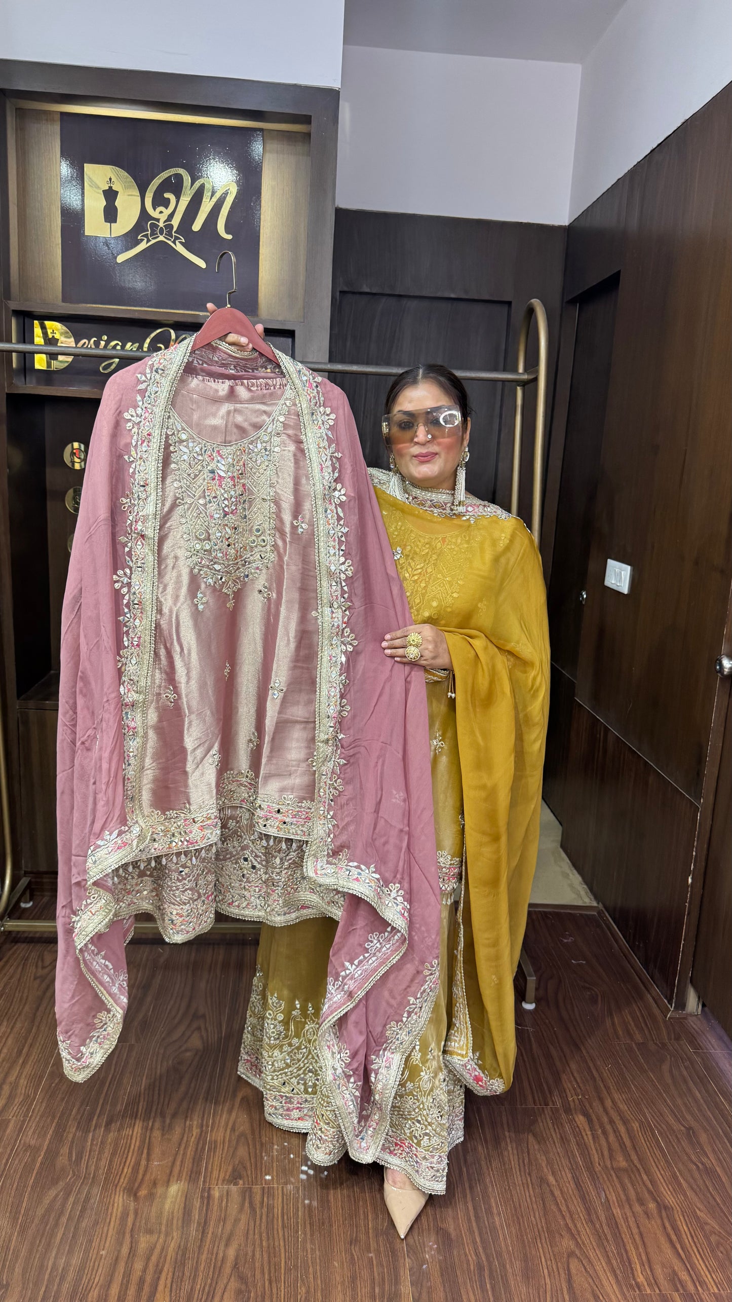 Simar (Ziraf Tissue Sharara Suit)