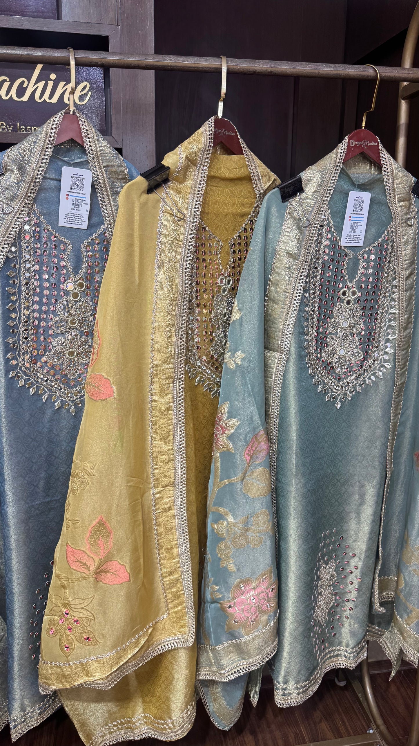 Zareen Glass Tissue Unstitched Suit