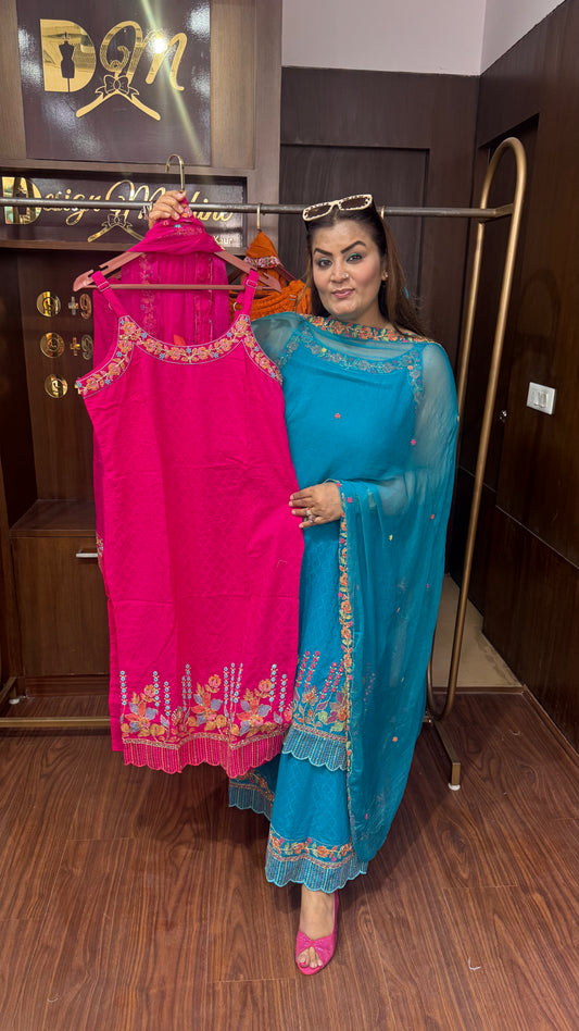 Zavielle (Cotton Sharara Suit)