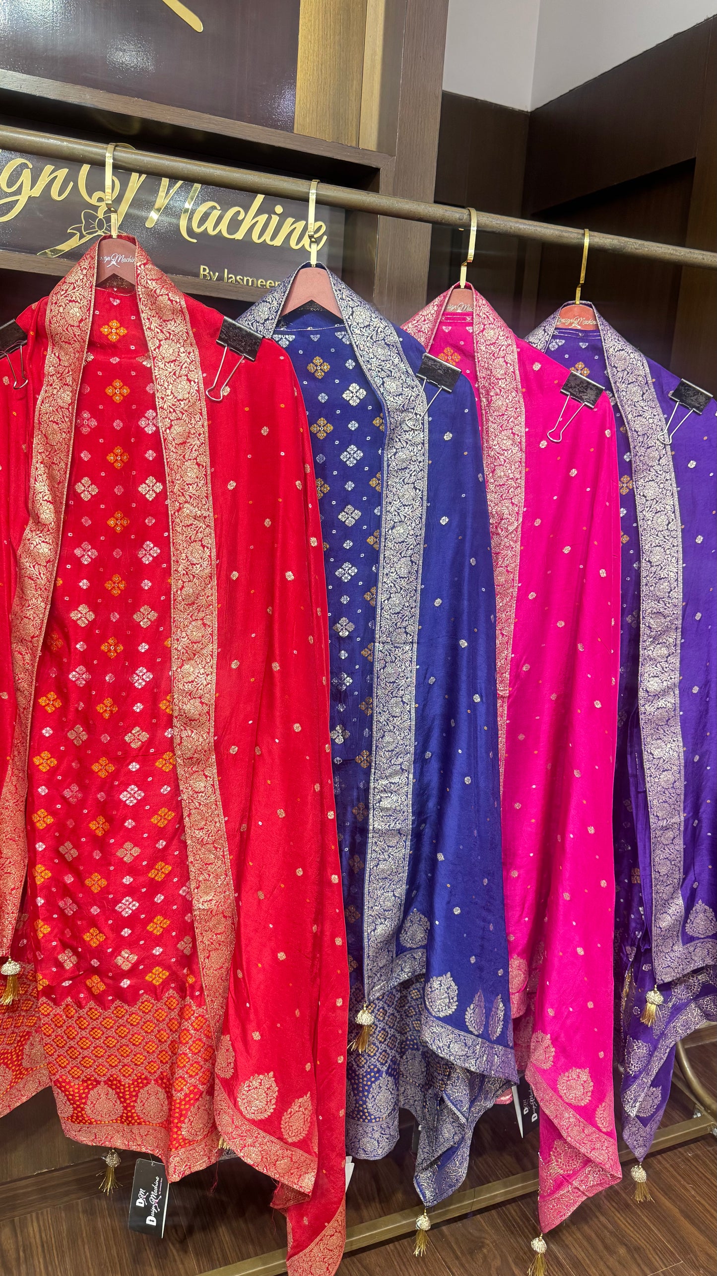Rangsa Pure Bandhani Unstitched Suit