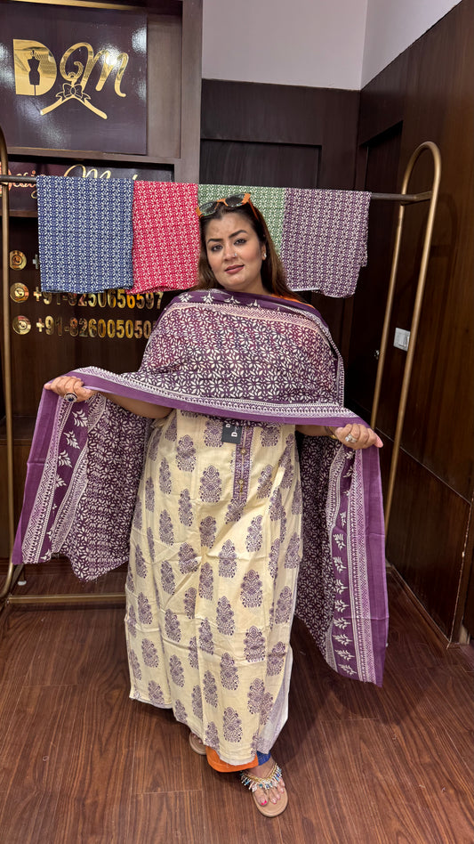 Velzora (Cotton Unstitch Suit)