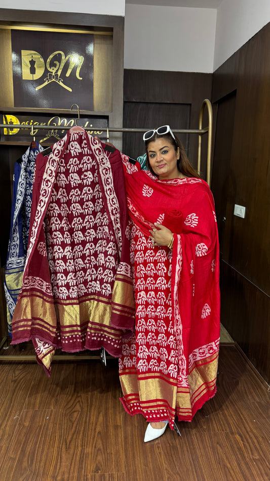 Anshika (Cotton Unstitch Suit)