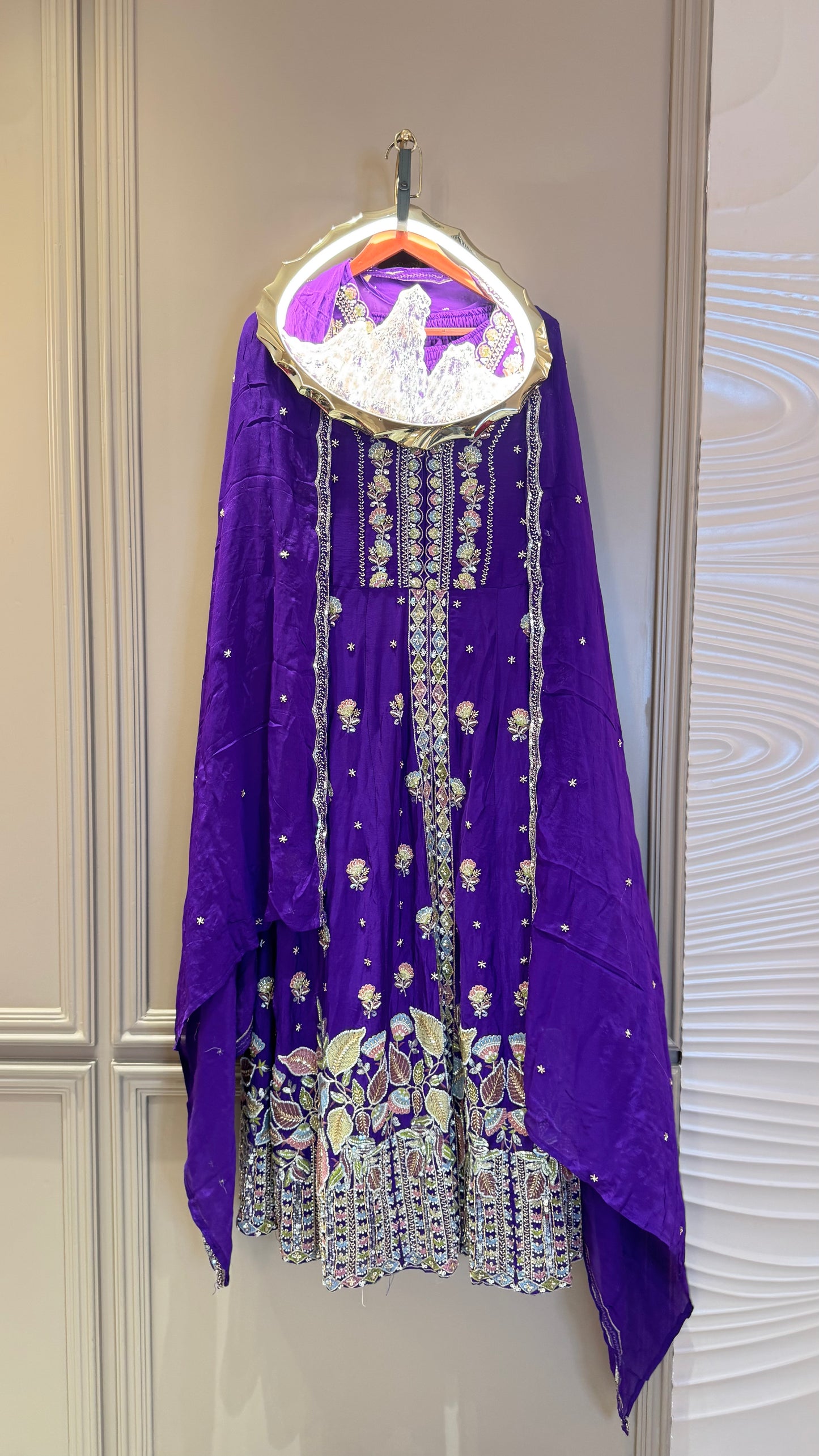 Aarvya Pure Chinon Anarkali Suit
