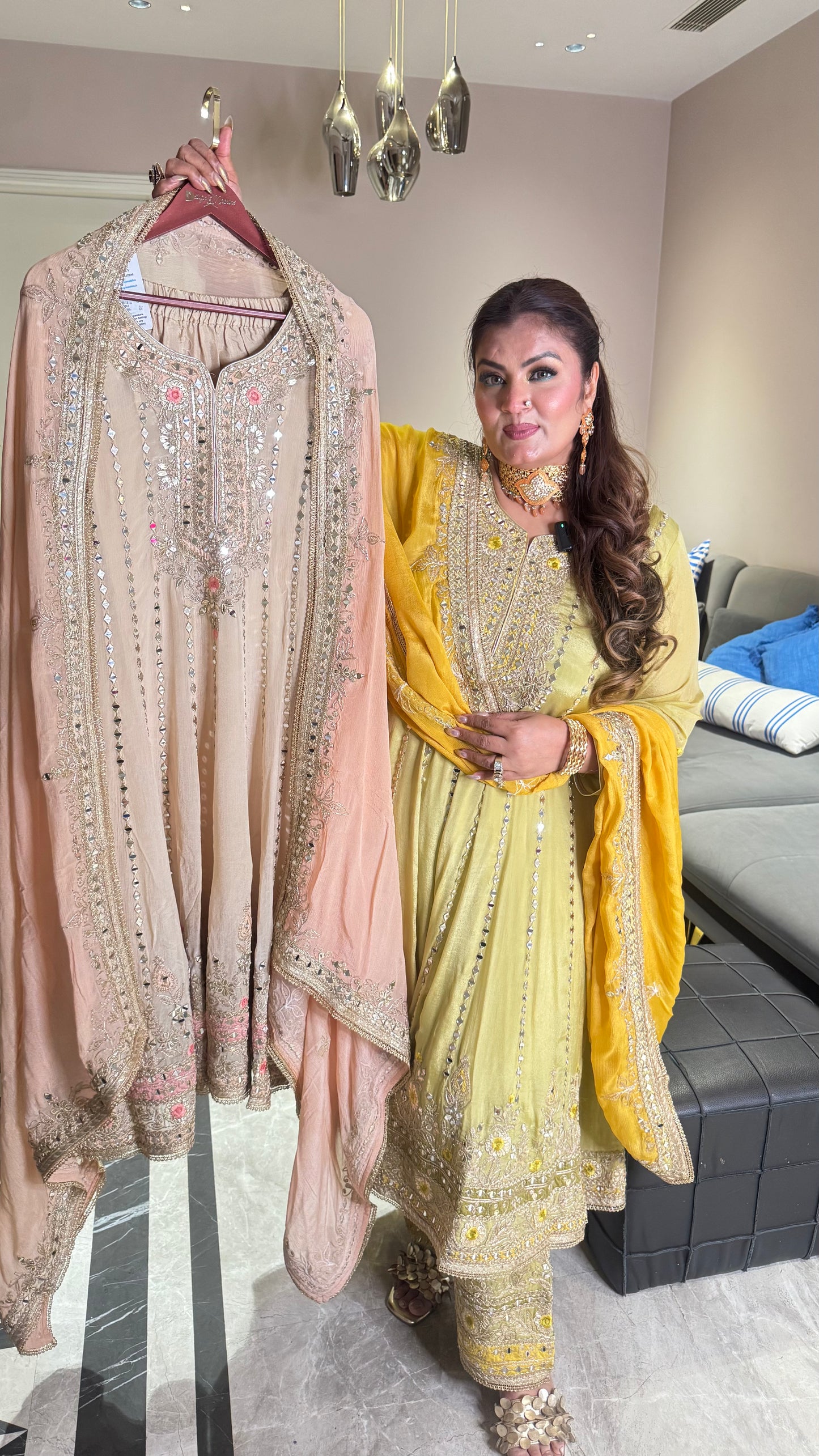 Mehrika Glass Tissue Anarkali Suit
