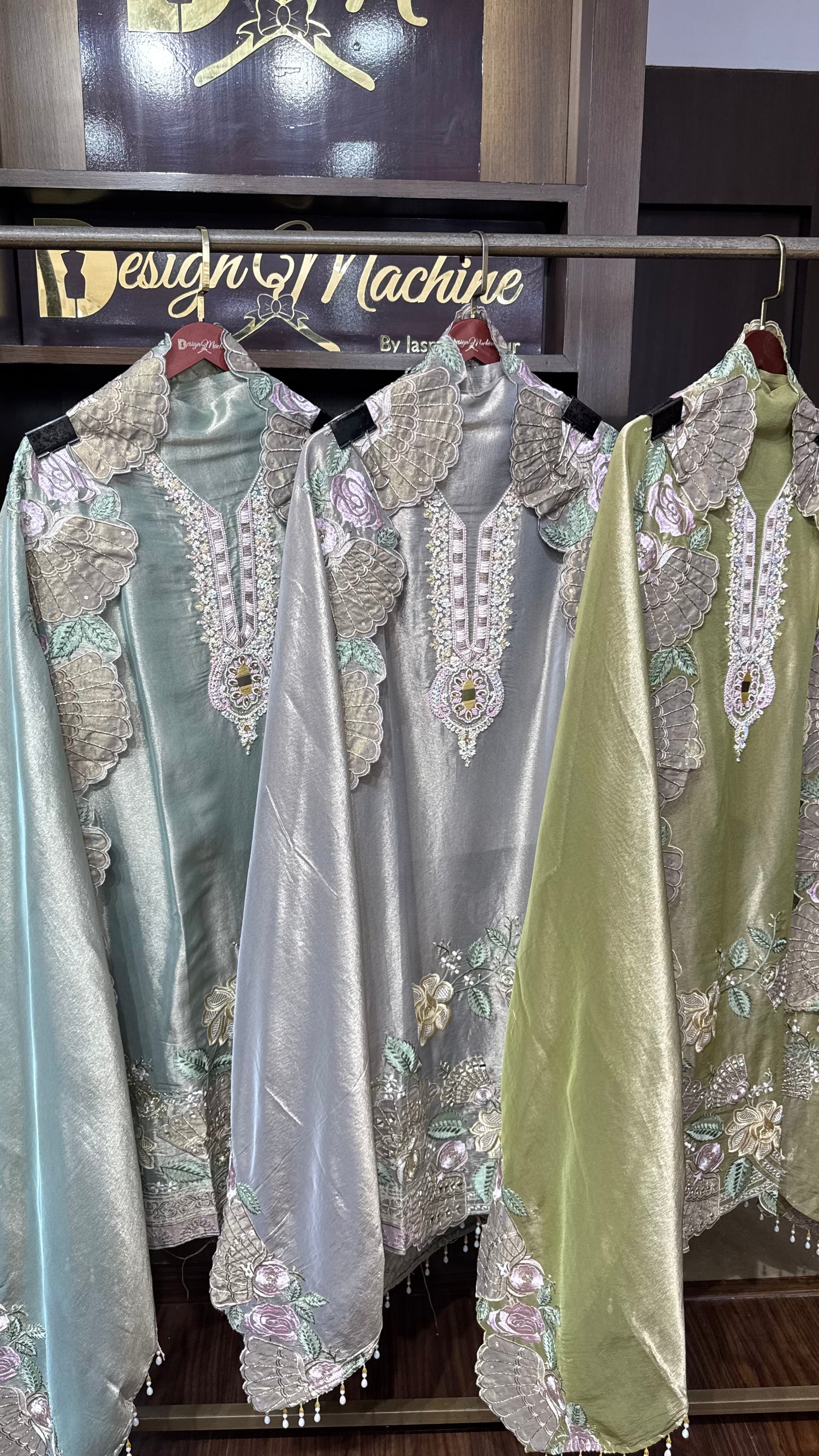 Shreya (Shimmer Tissue Unstitch Suit)