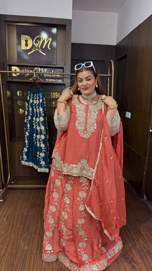Avyra (Pure Chinnon Lehenga Suit)