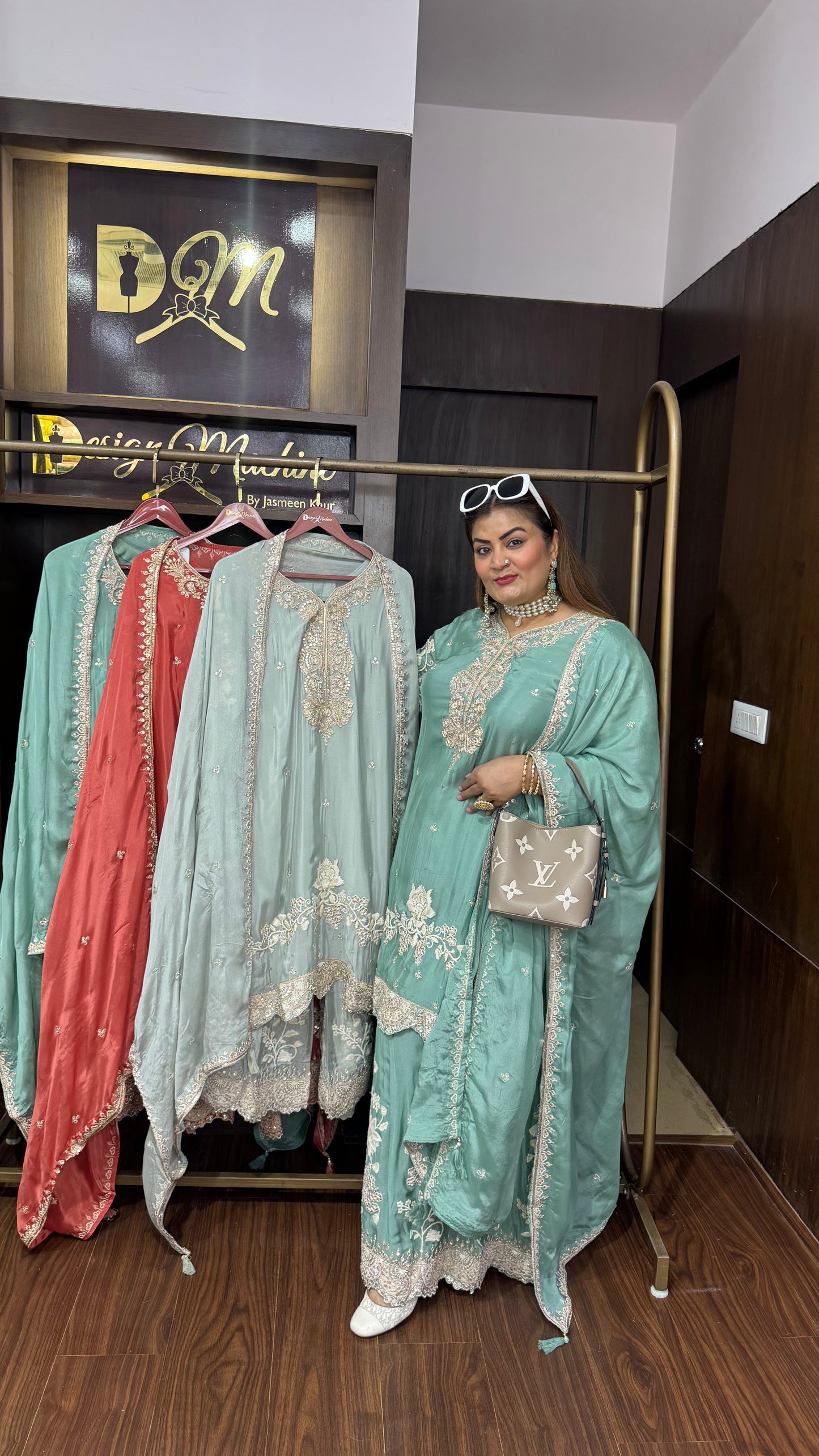 Olyra (Pure Chinnon Sharara Suit)
