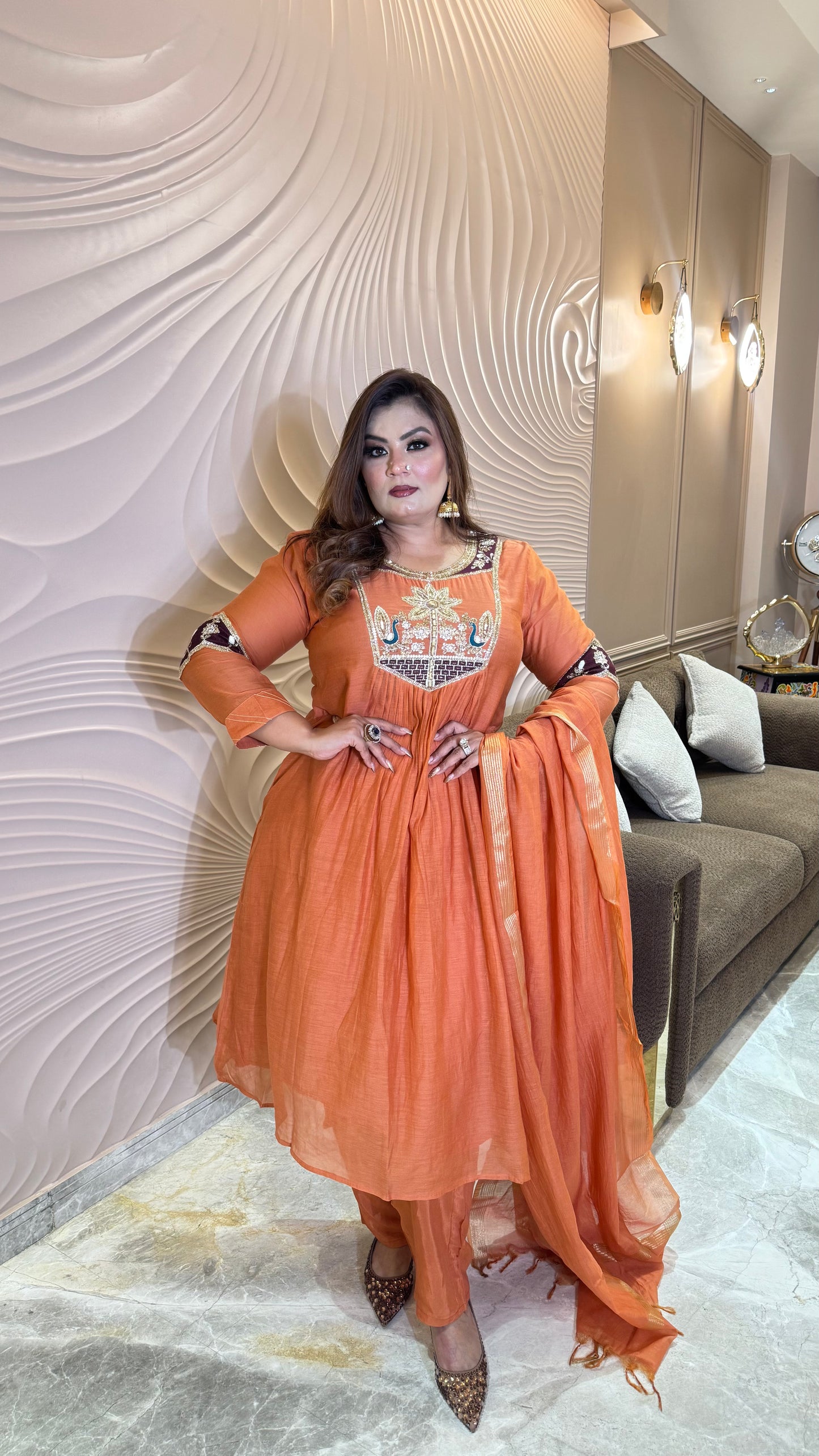 Zoya Malmal Chanderi Cotton Suit