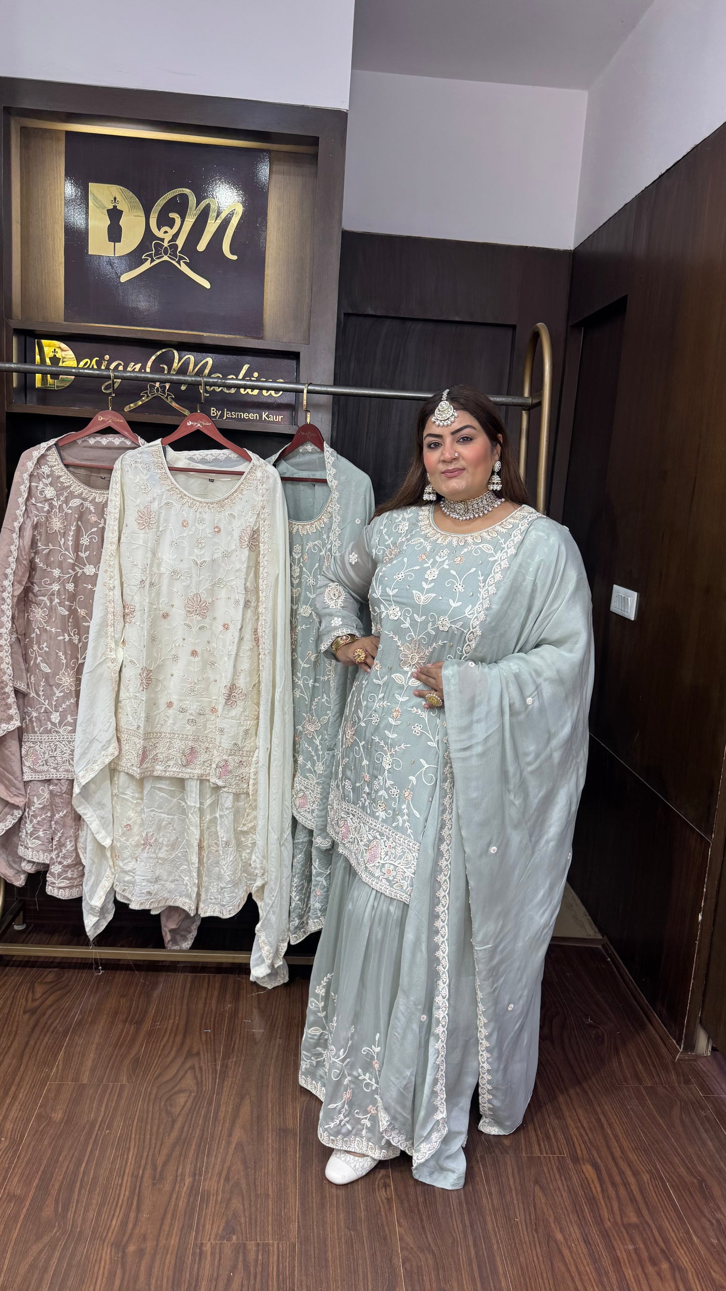 Lorina (Pure Chinnon Sharara Suit)