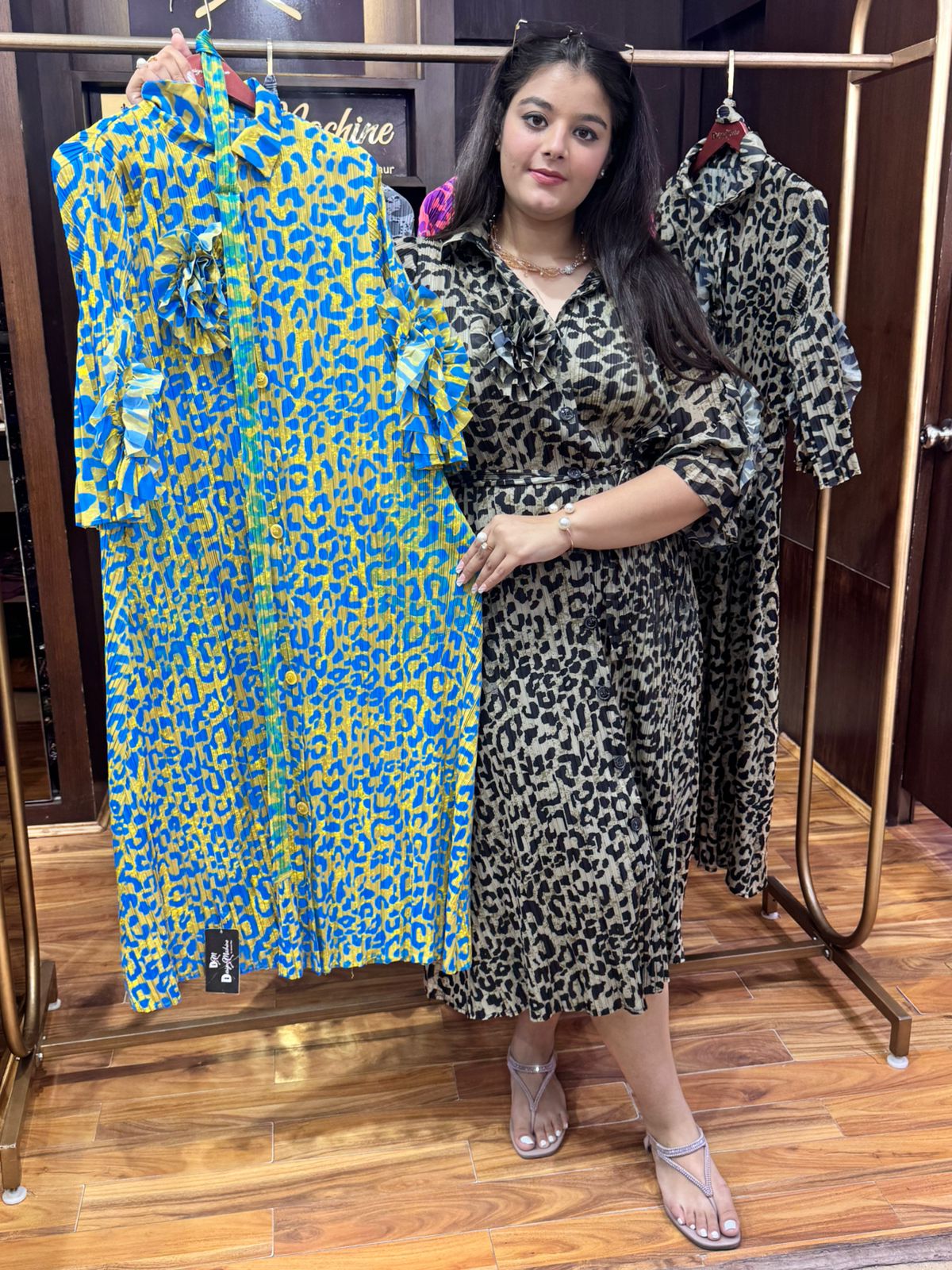 imported magic fabric dress