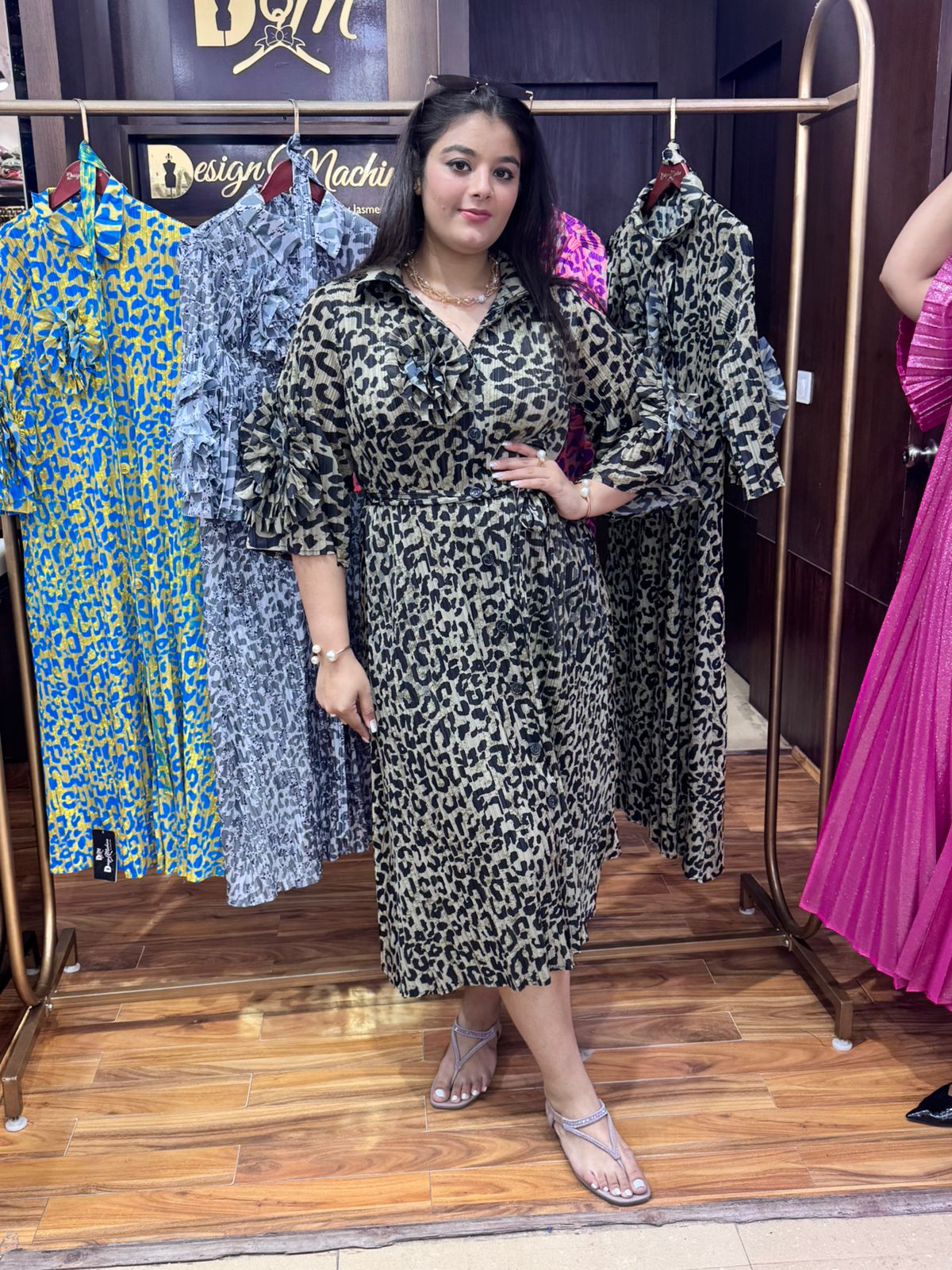 imported magic fabric dress