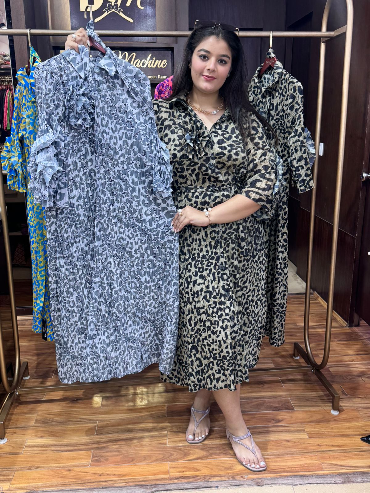 imported magic fabric dress