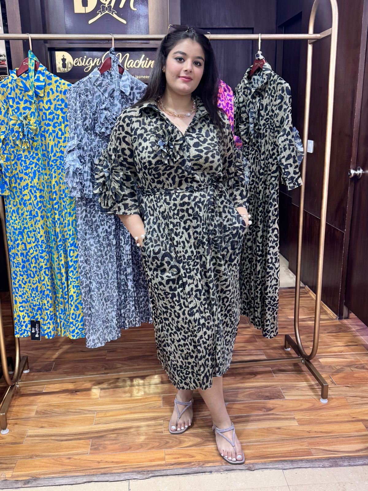 imported magic fabric dress