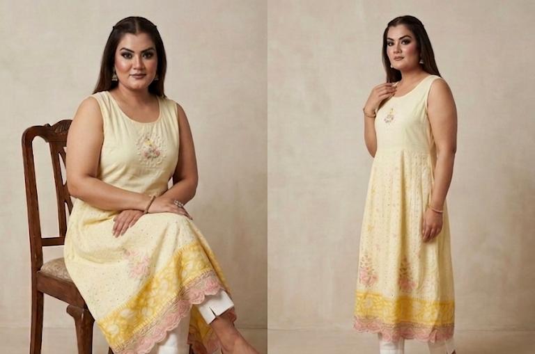 Radiant Floral Fusion Suit Set (Cotton)