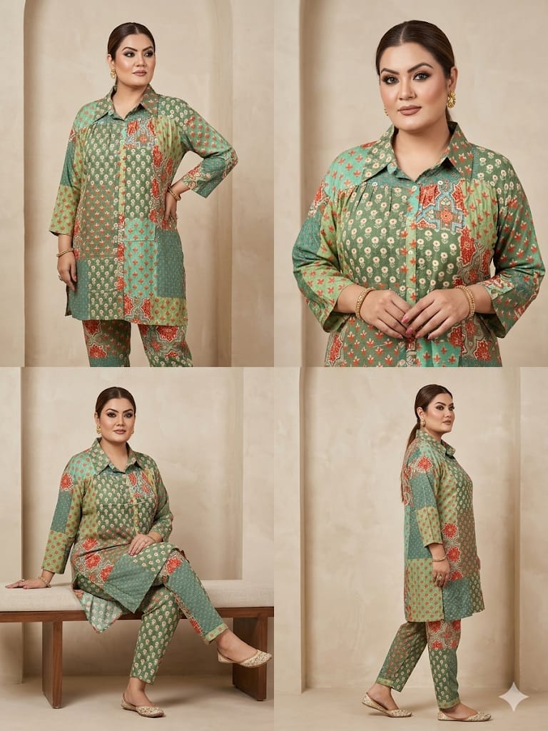 The Imperial Sage Patchwork Tunic (Cotton)