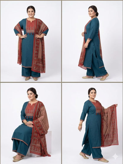 The Elegant Kurta Set (Cotton)